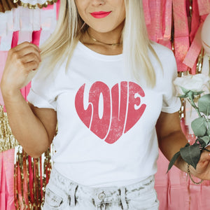 Groovy LOVE Valentines T-Shirt - Trendznmore