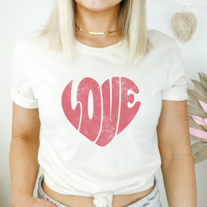 Groovy LOVE Valentines T-Shirt - Trendznmore