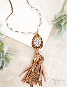 Set in Stone Leopard White Necklace - Trendznmore