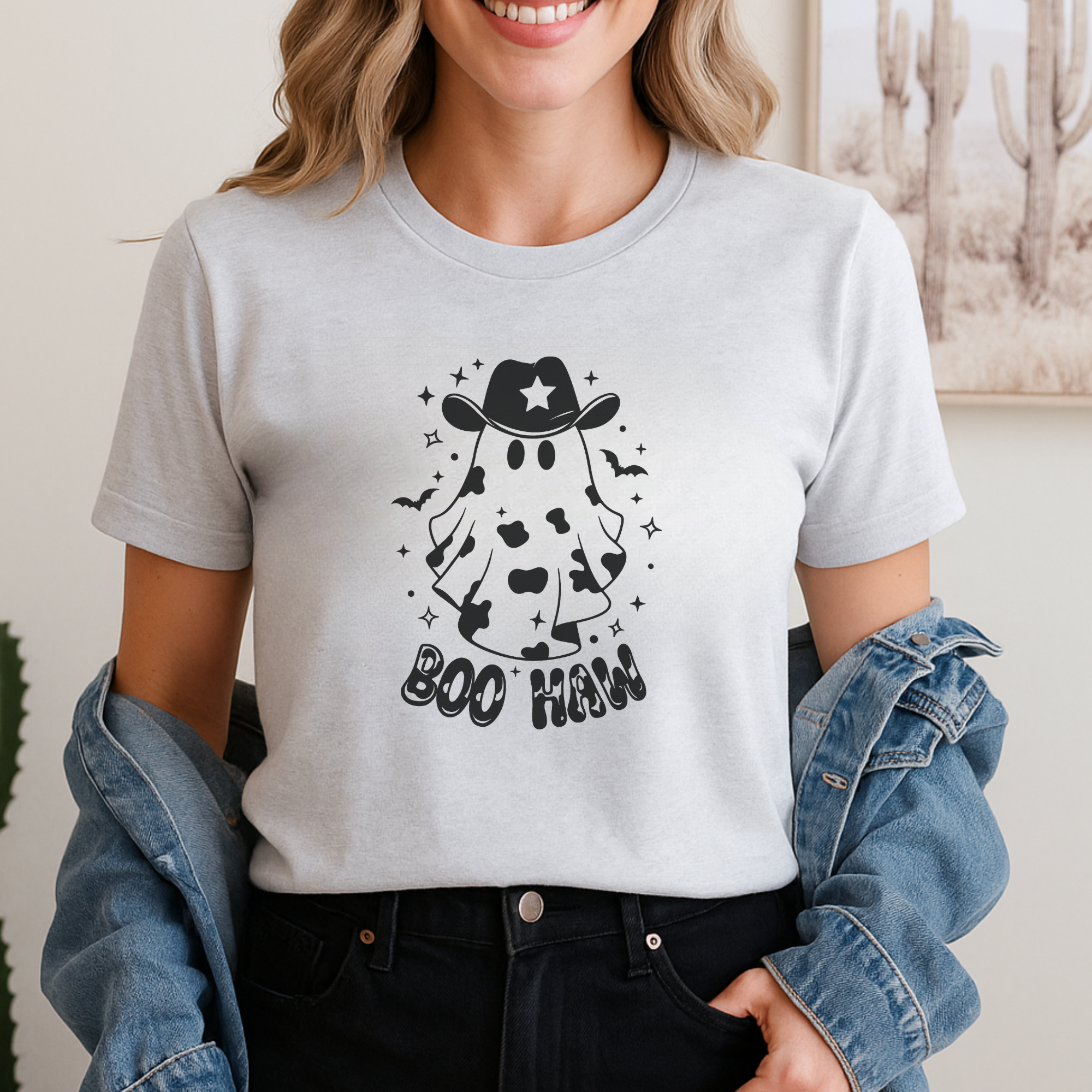 Boo Haw Halloween Graphic T-Shirt
