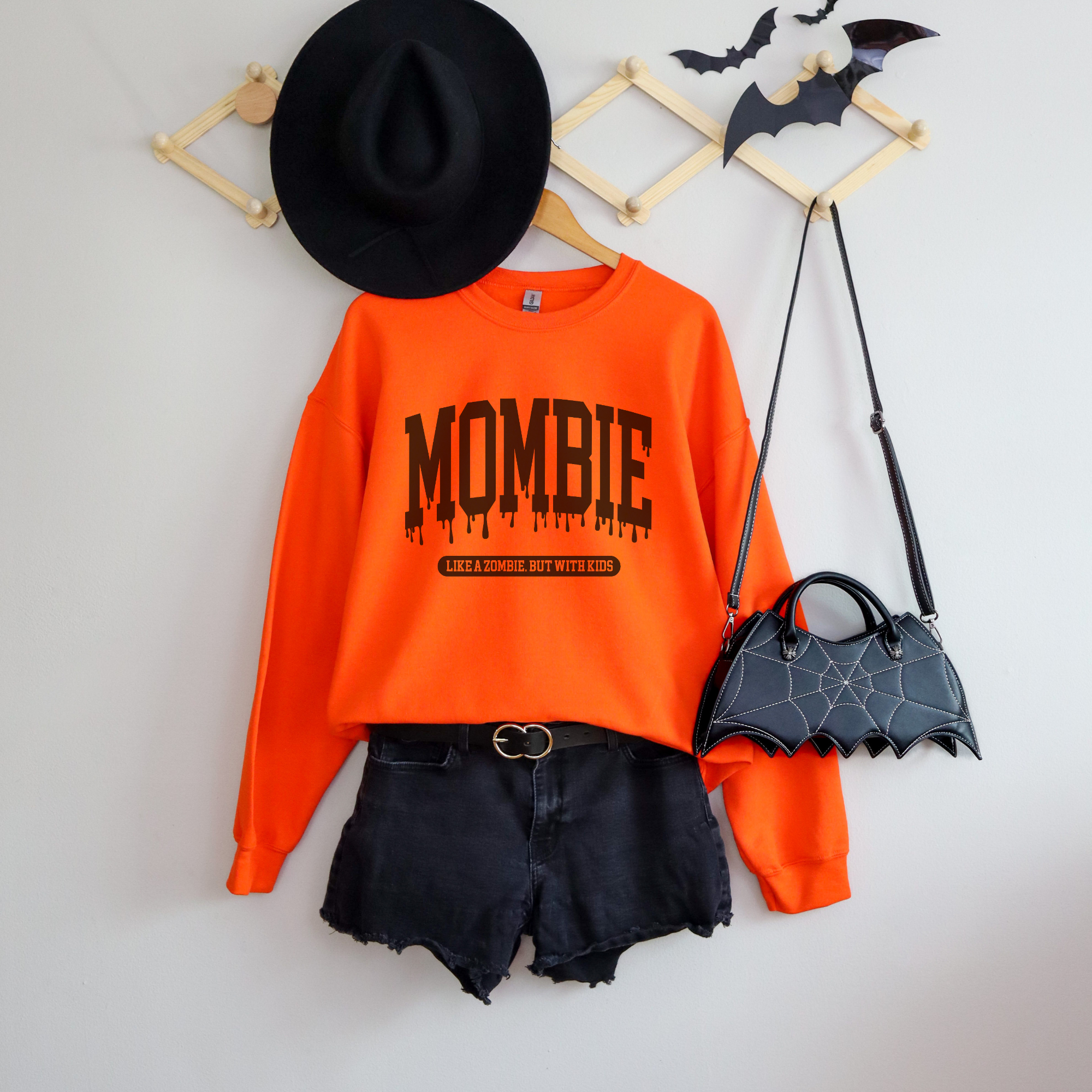 Mombie Halloween Crewneck Sweatshirt