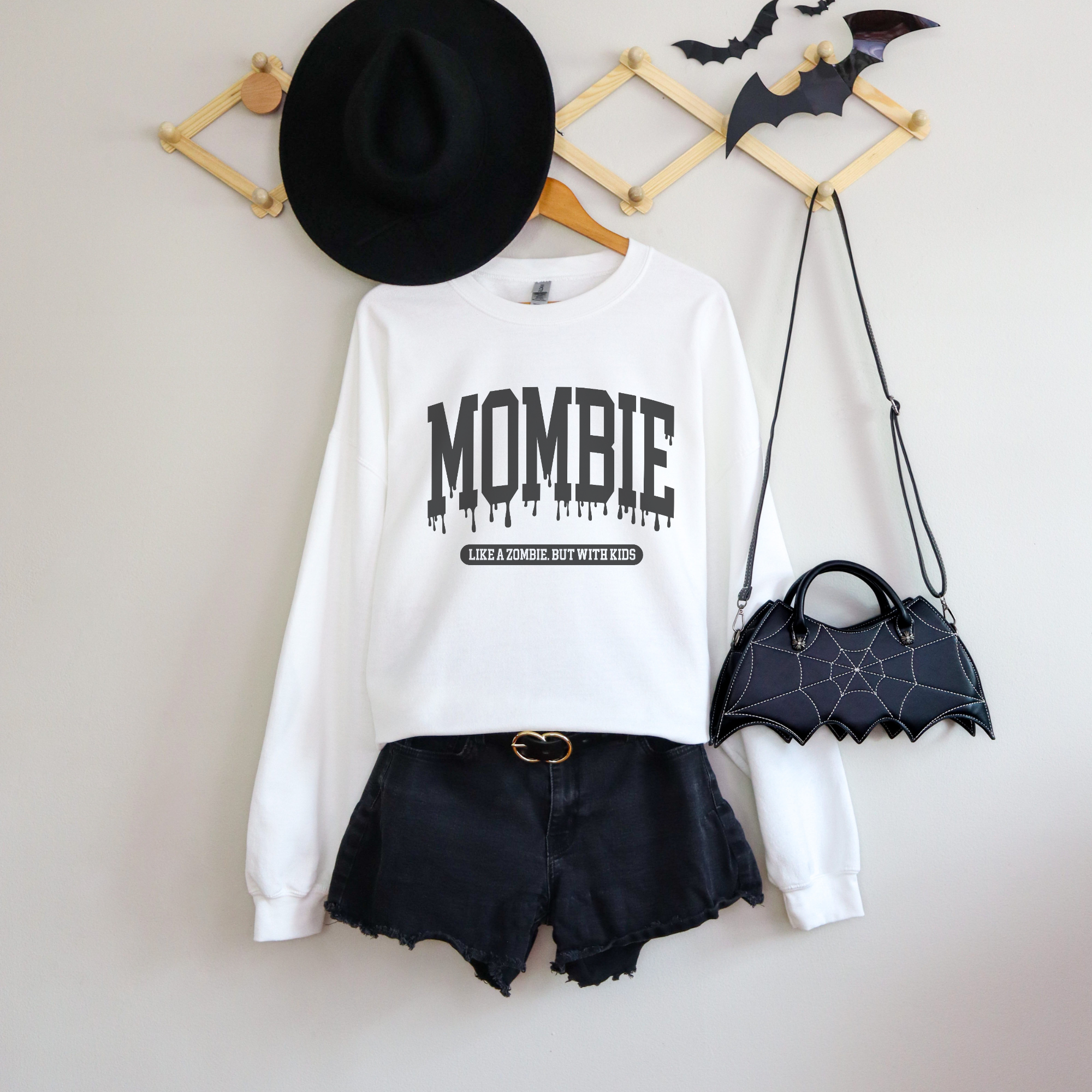 Mombie Halloween Crewneck Sweatshirt