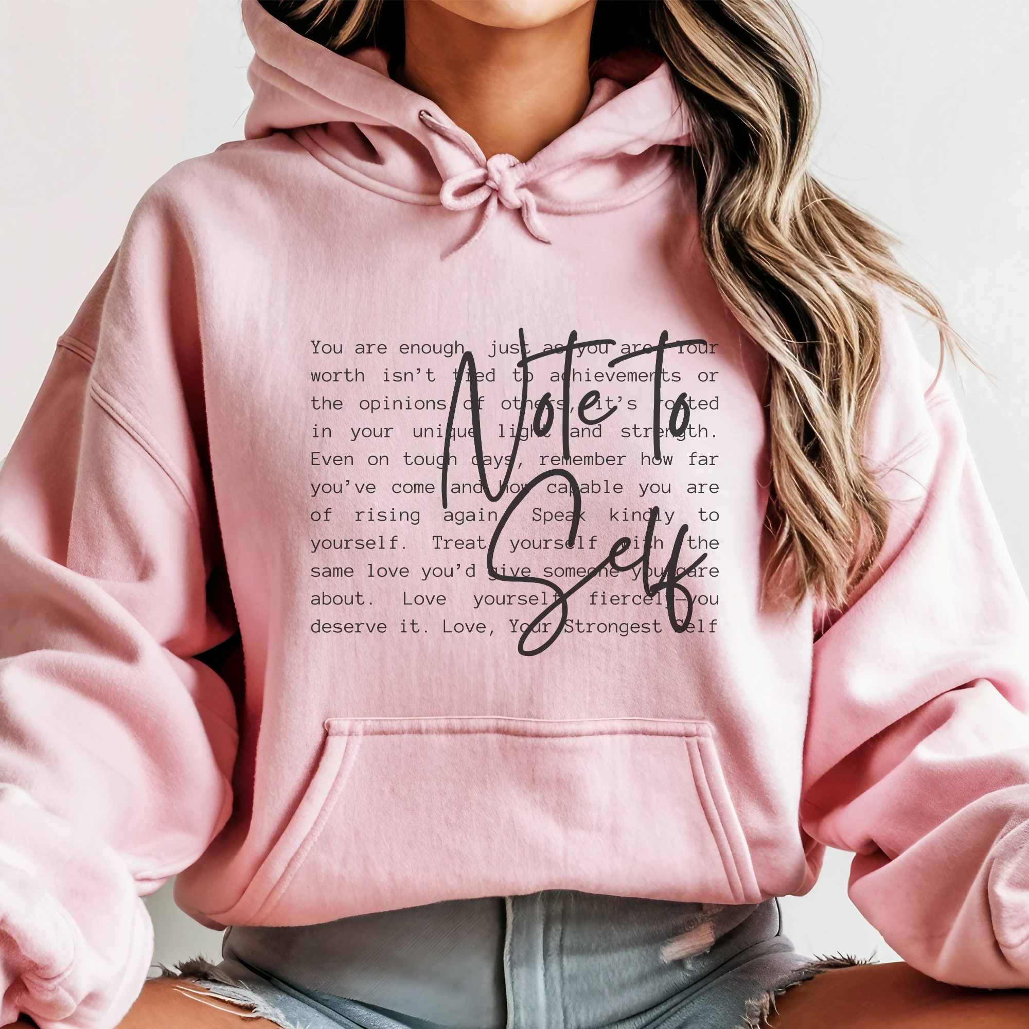 Note to Self Definition Motivational Graphic Hoodie