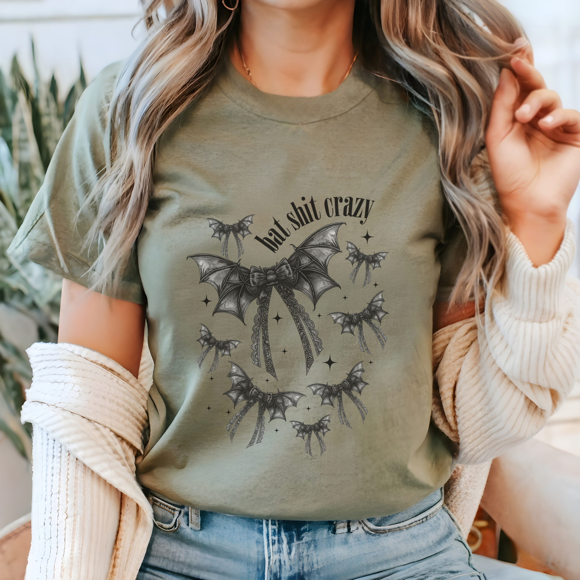 Bat $ht Crazy Halloween Graphic T-Shirt