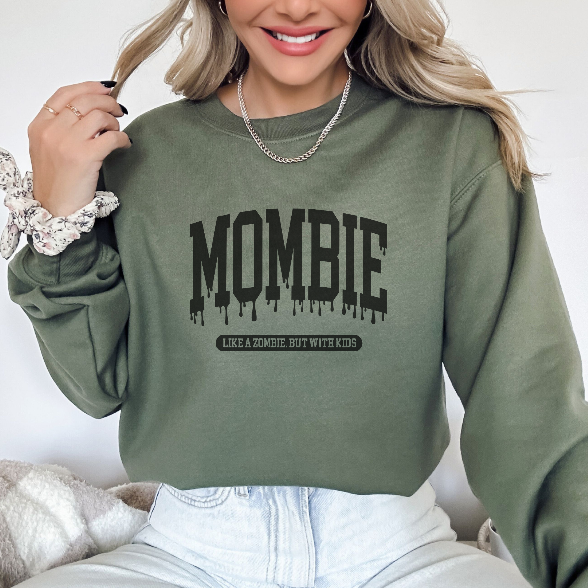 Mombie Halloween Crewneck Sweatshirt