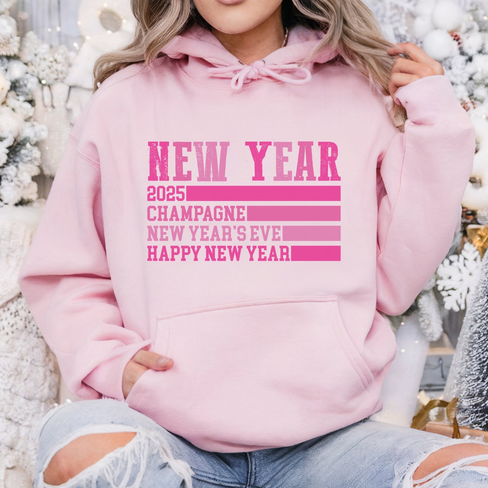 2025 Pink New Years Eve Women's Hoodie - Trendznmore