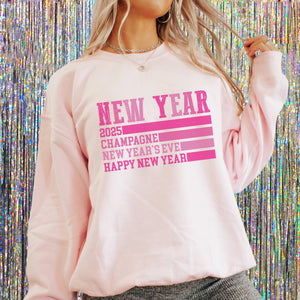 2025 Pink New Years Eve Women's Sweatshirt - Trendznmore