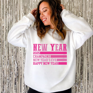 2025 Pink New Years Eve Women's Sweatshirt - Trendznmore