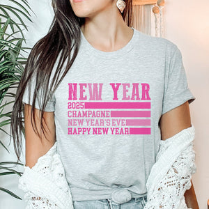 2025 Pink New Years Eve Women's T-shirt - Trendznmore