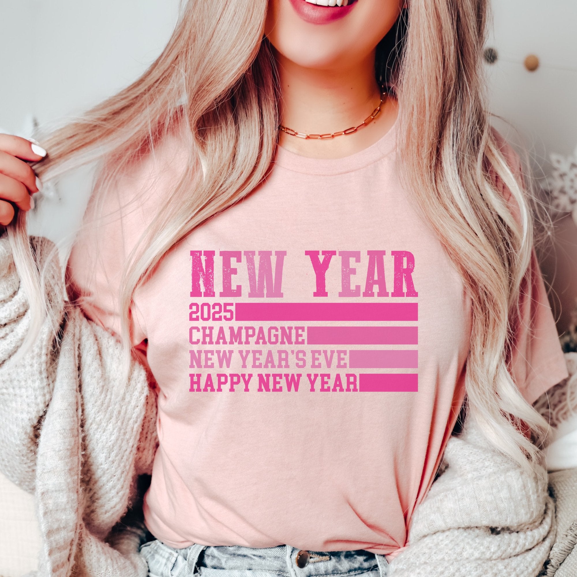 2025 Pink New Years Eve Women's T-shirt - Trendznmore