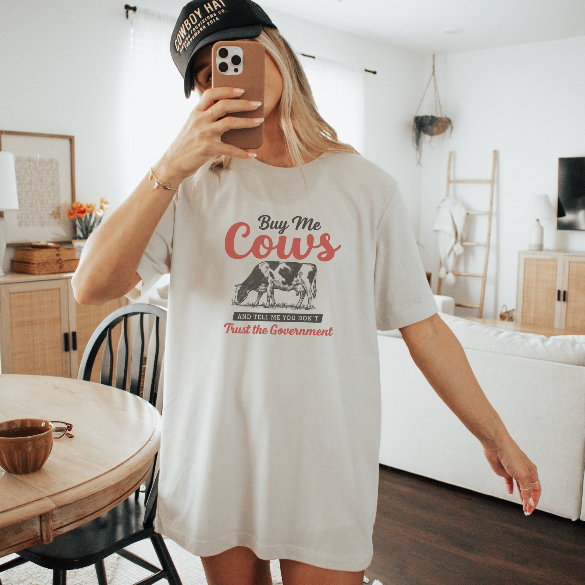 Buy Me Cows and Don't Trust the Gov. Country Graphic Tee