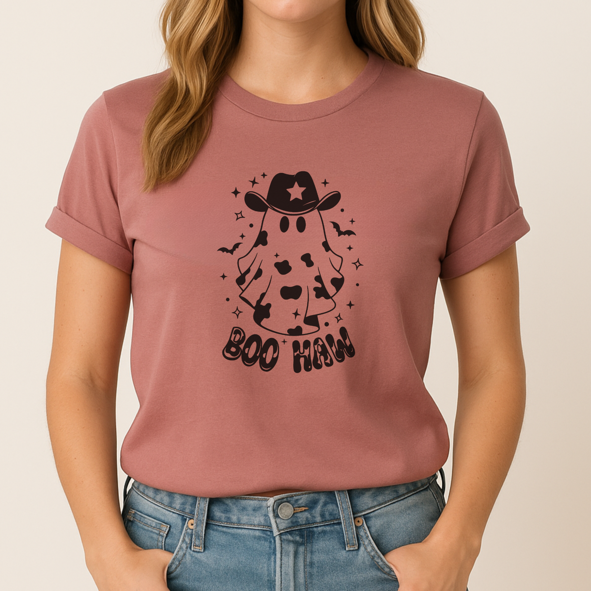 Boo Haw Halloween Graphic T-Shirt
