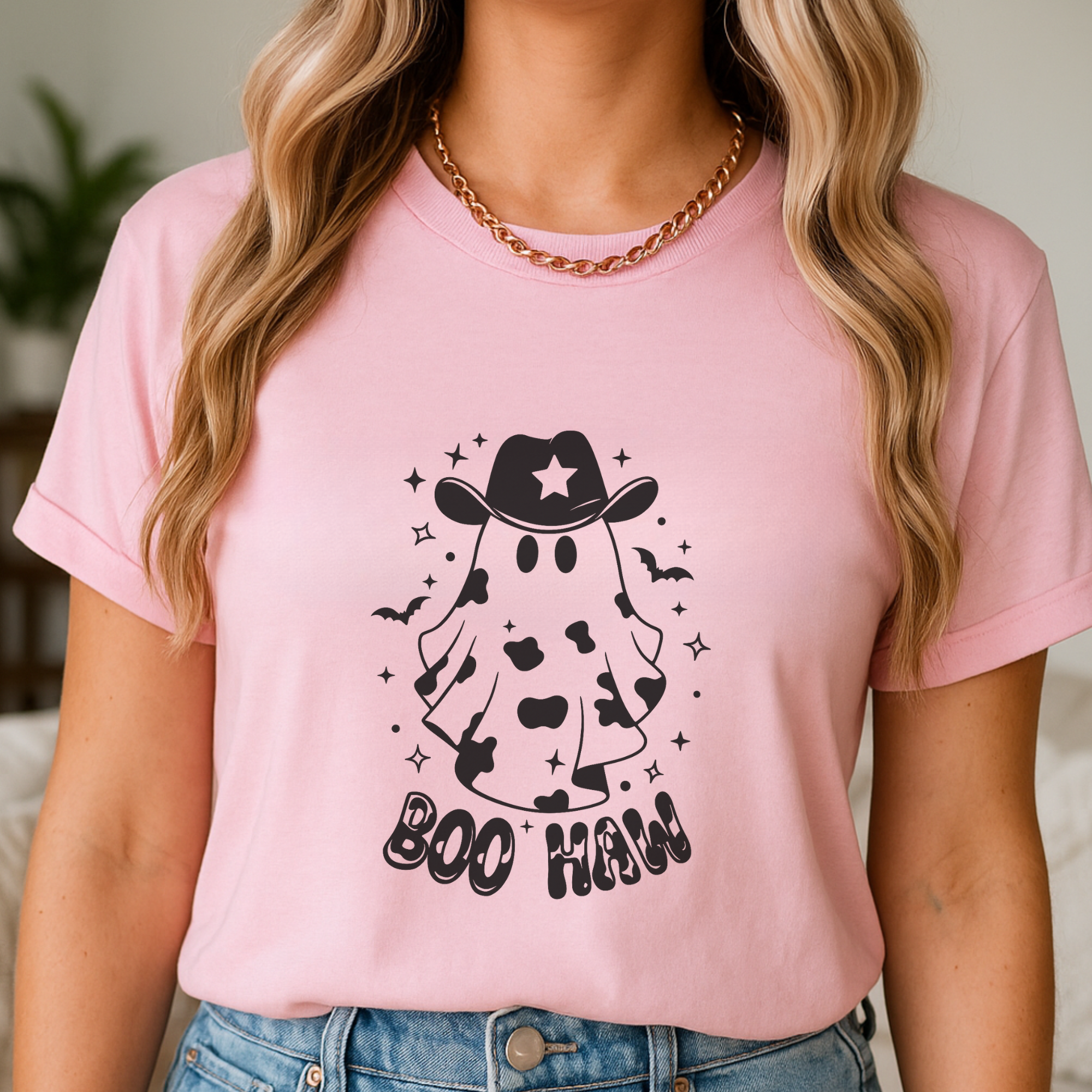 Boo Haw Halloween Graphic T-Shirt