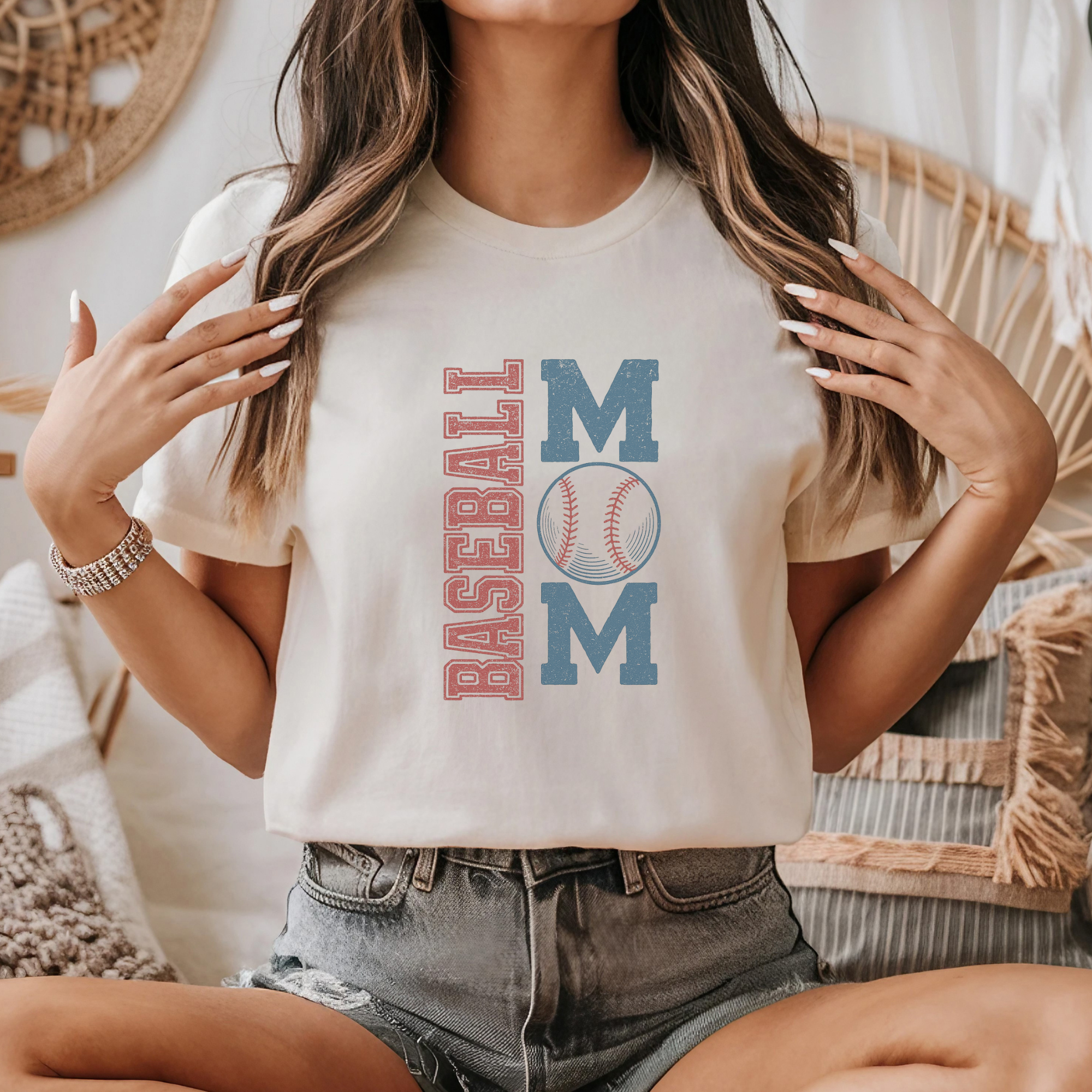 Throwback Baseball Mom Shirt