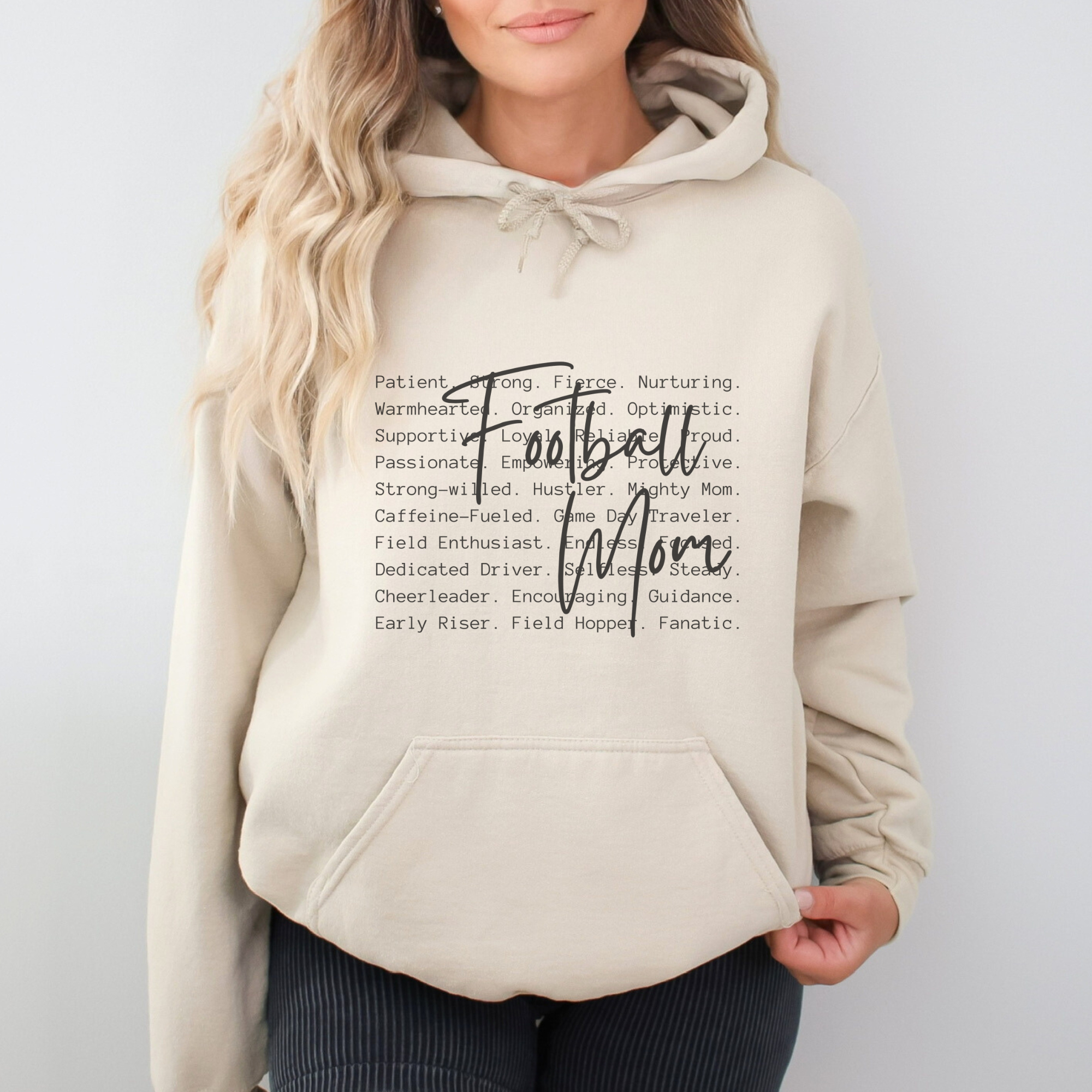Football Mom Definition Funny Graphic Hoodie