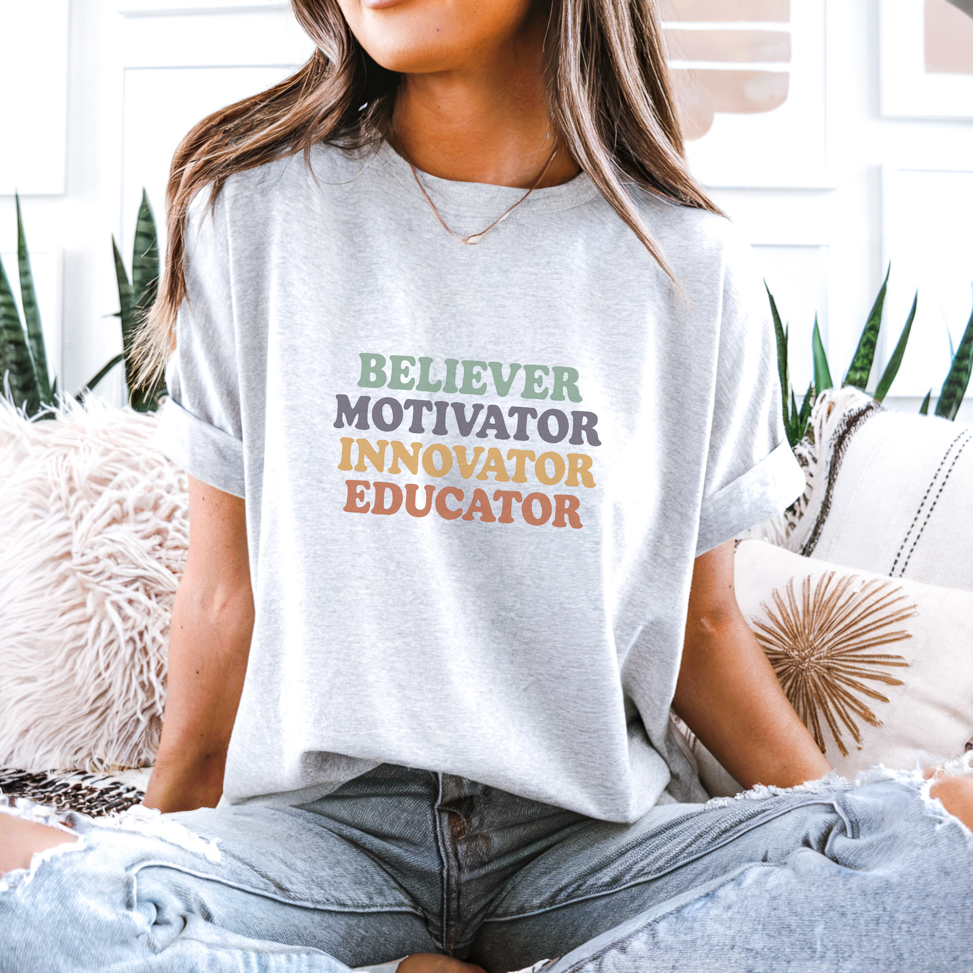 Believer Motivator Teacher Graphic T-Shirt