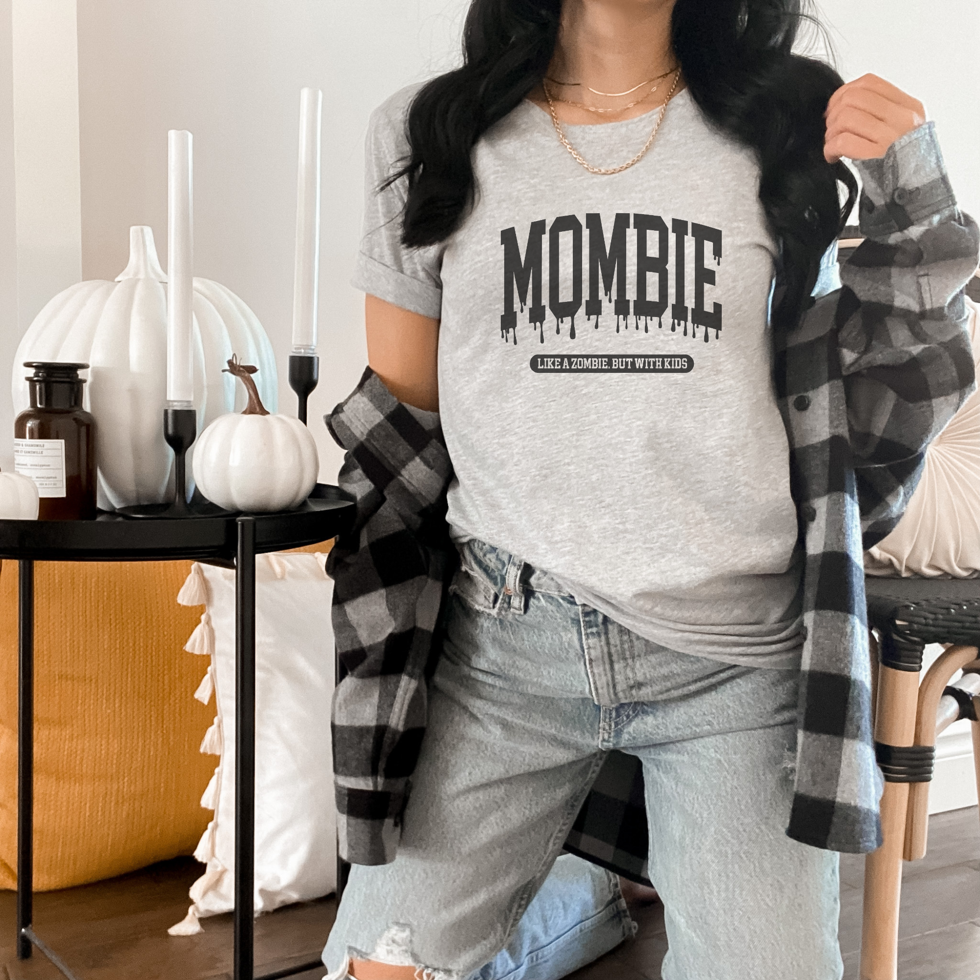 Mombie Halloween Graphic T-Shirt