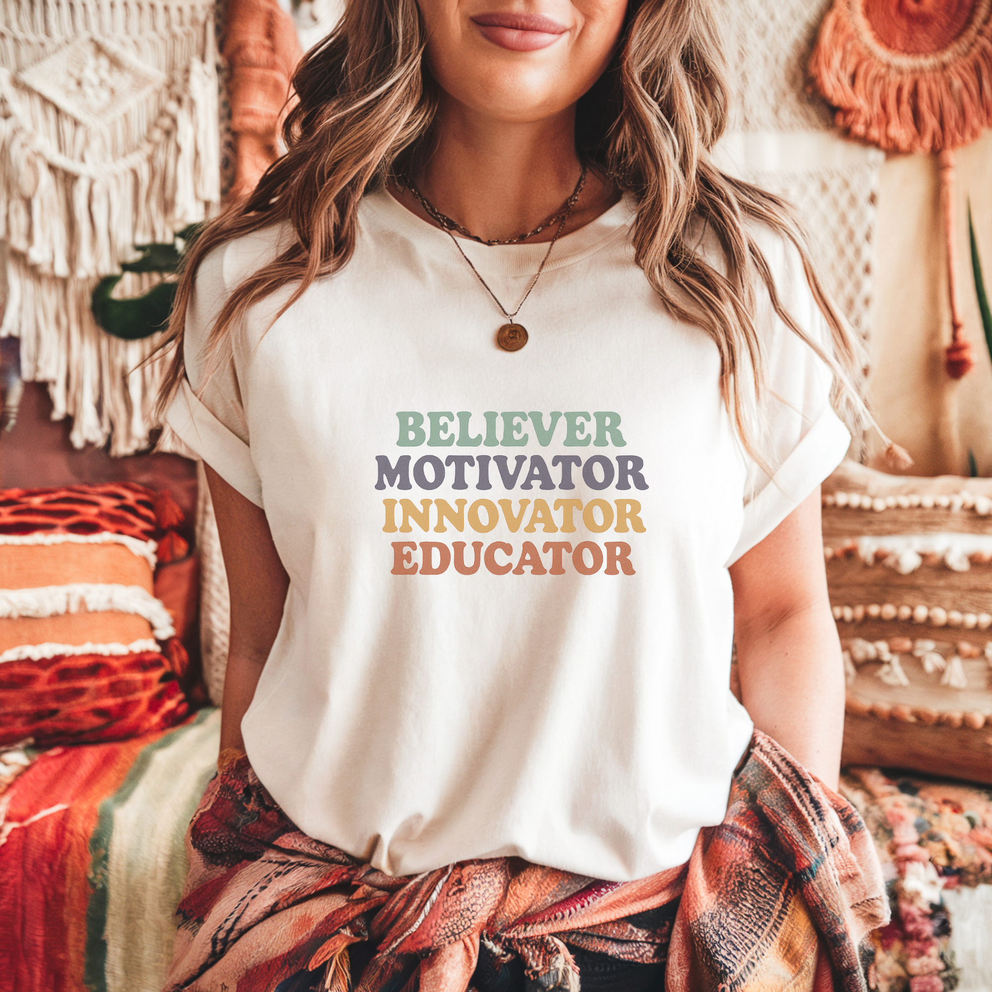 Believer Motivator Teacher Graphic T-Shirt