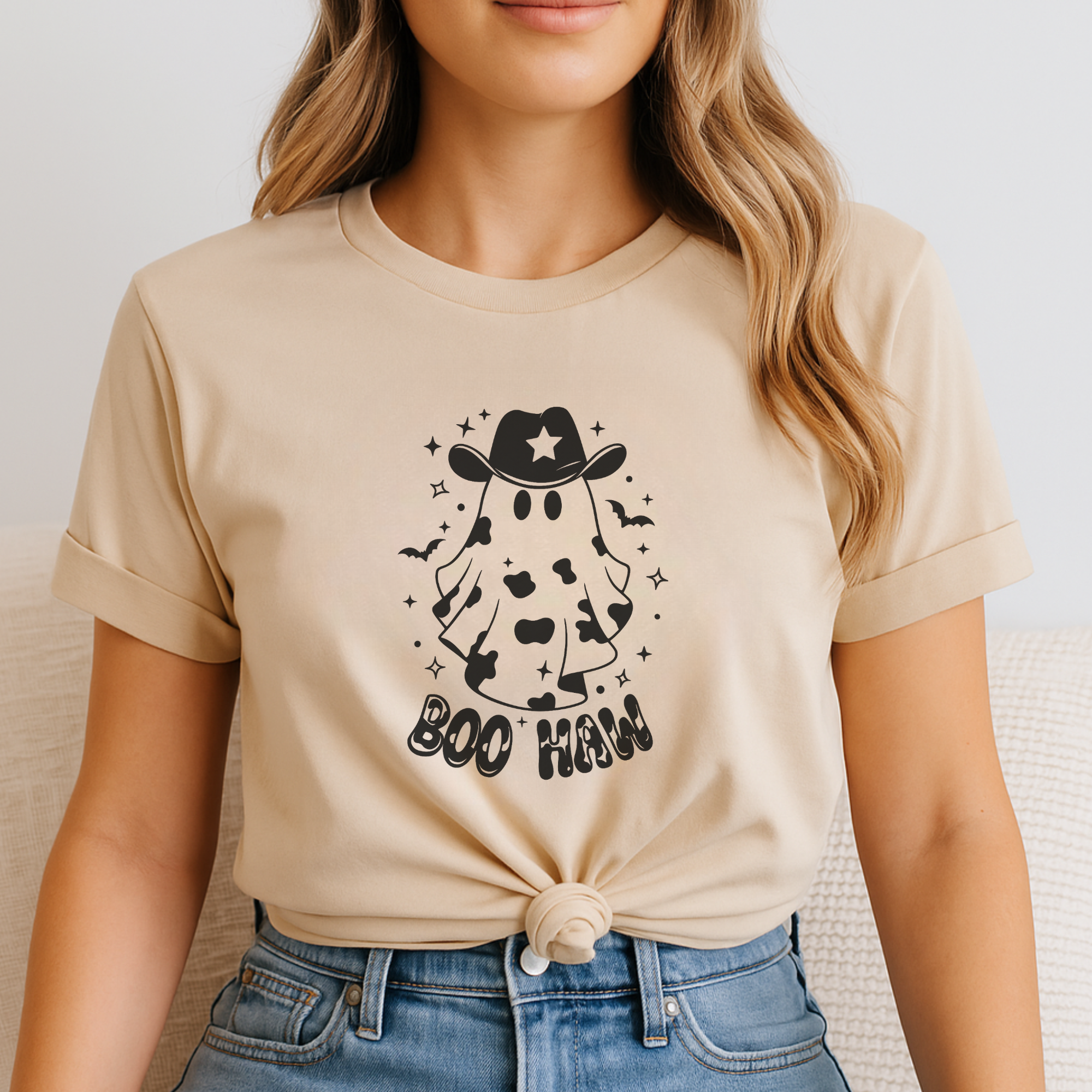 Boo Haw Halloween Graphic T-Shirt