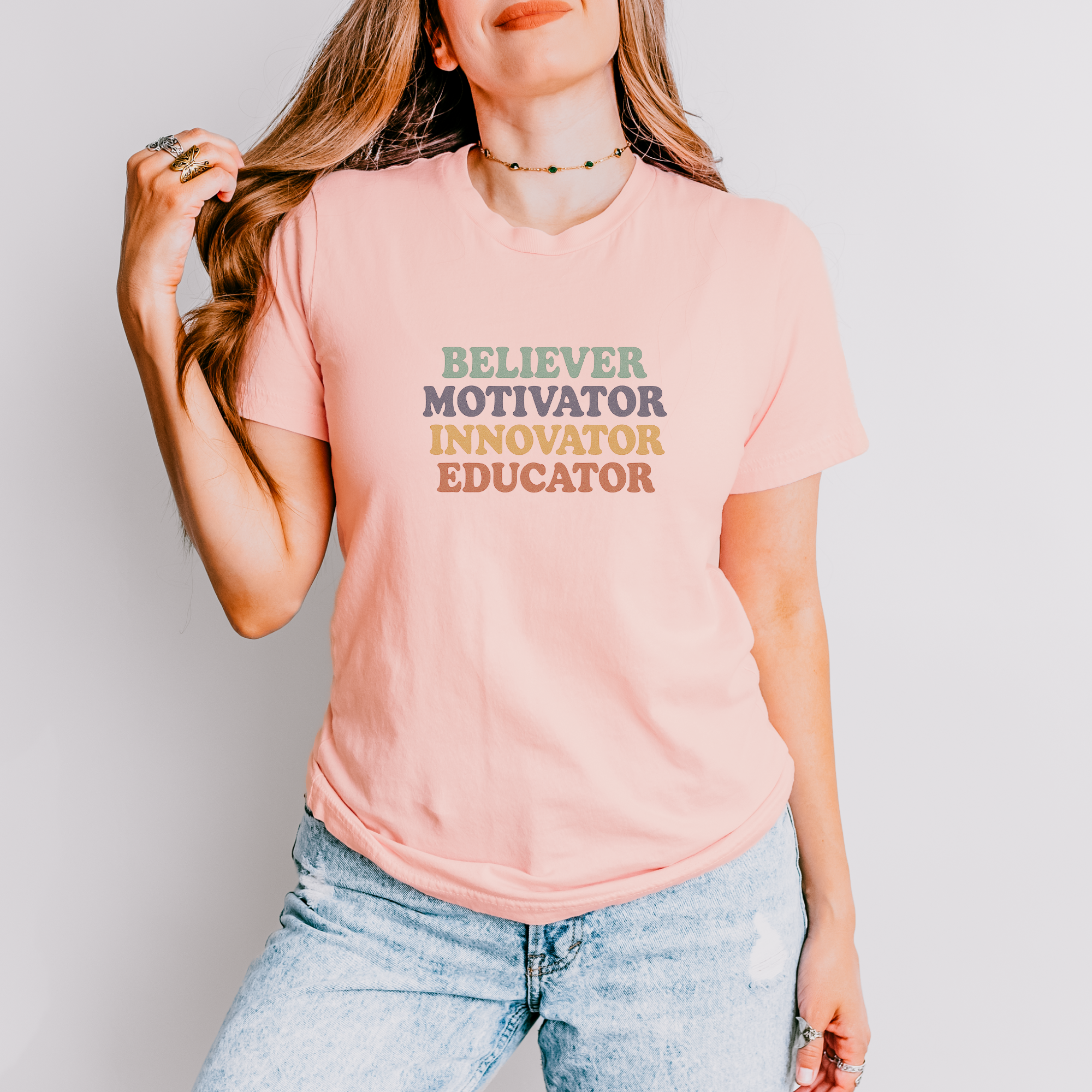 Believer Motivator Teacher Graphic T-Shirt