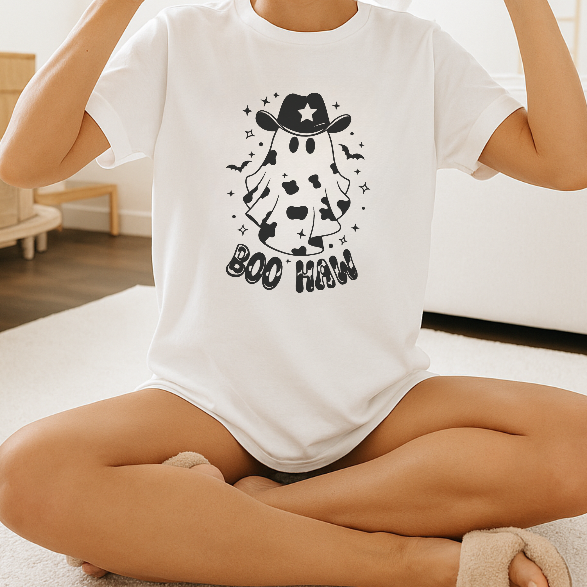 Boo Haw Halloween Graphic T-Shirt