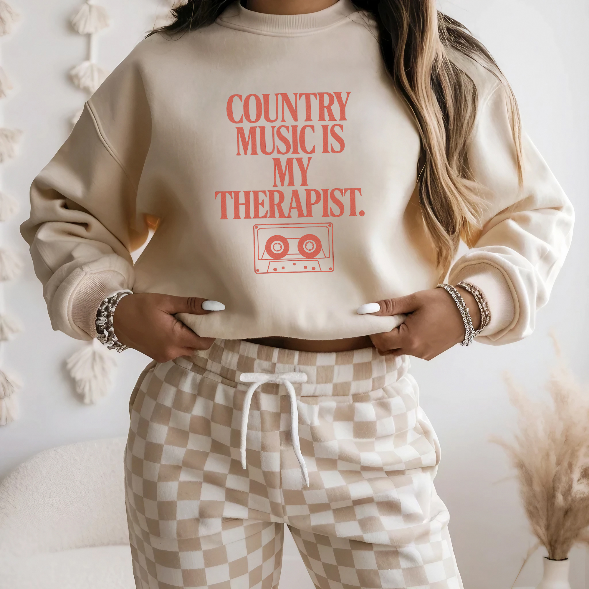 Country Music is My Therapist Crewneck Sweatshirt