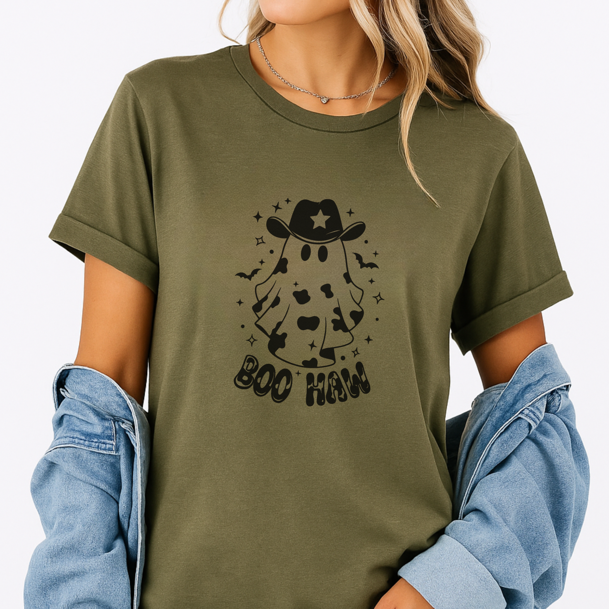 Boo Haw Halloween Graphic T-Shirt