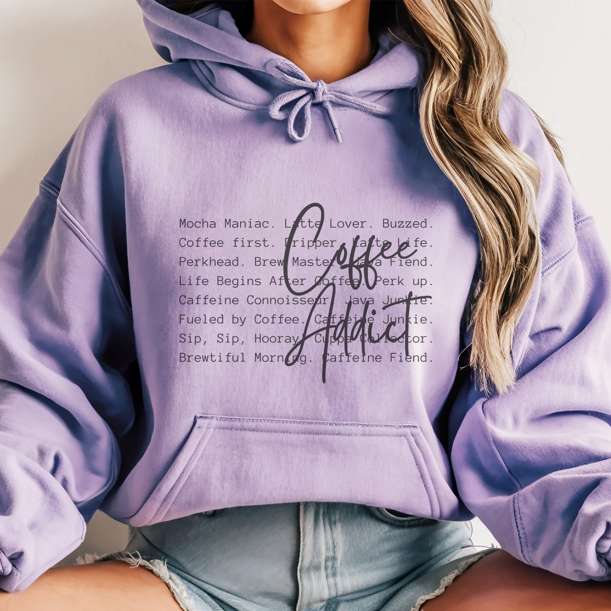 Coffee Addict Definition Funny Graphic Hoodie