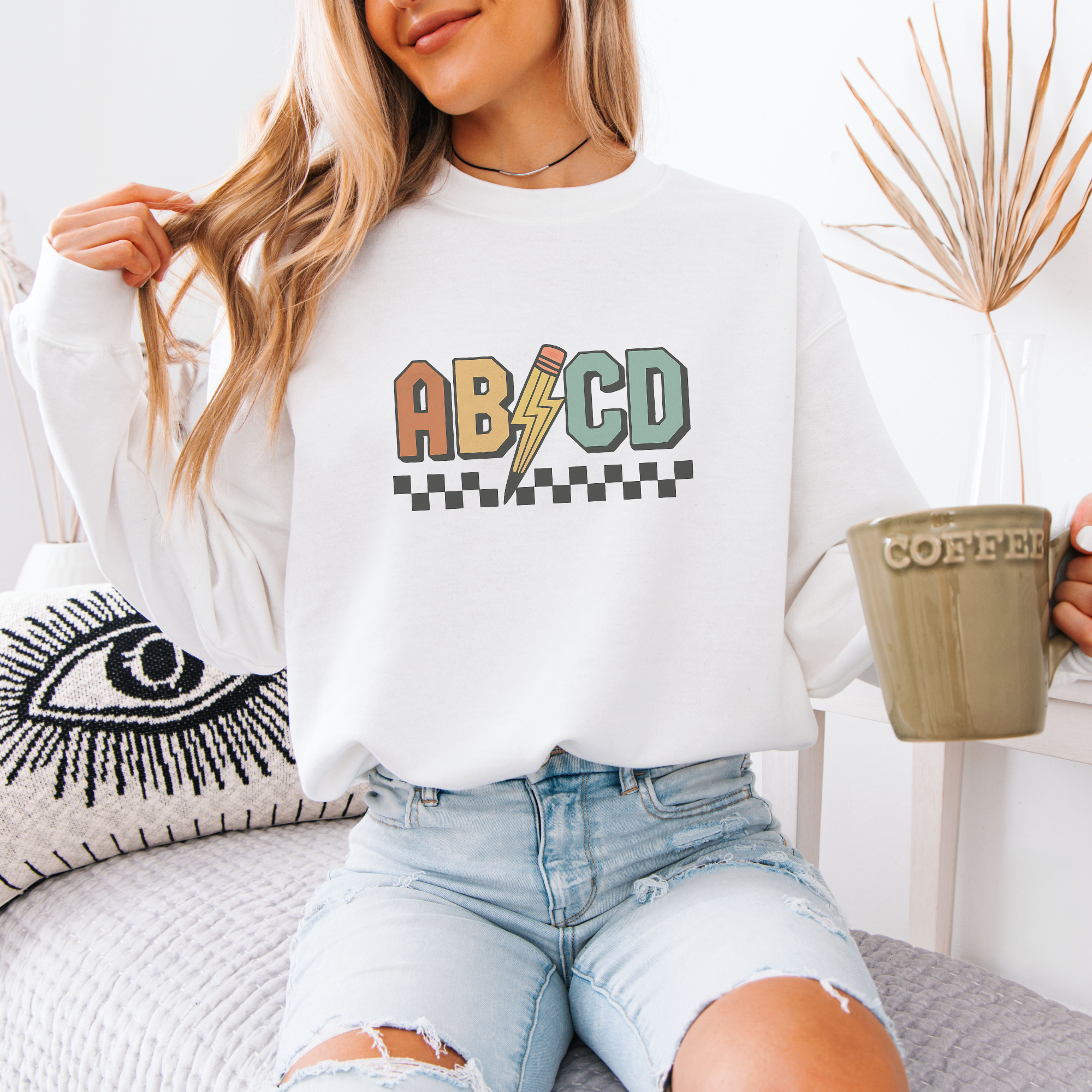 ABCD Teacher Crewneck Sweatshirt