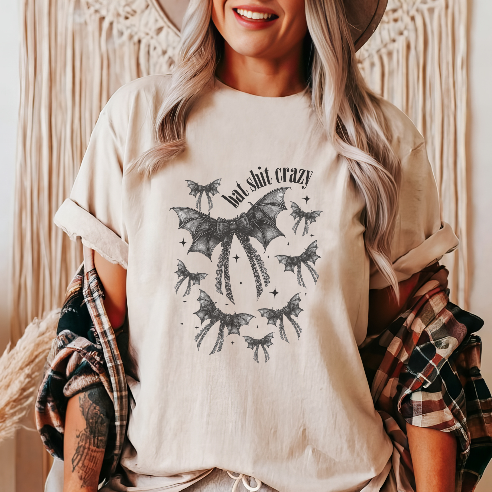 Bat $ht Crazy Halloween Graphic T-Shirt