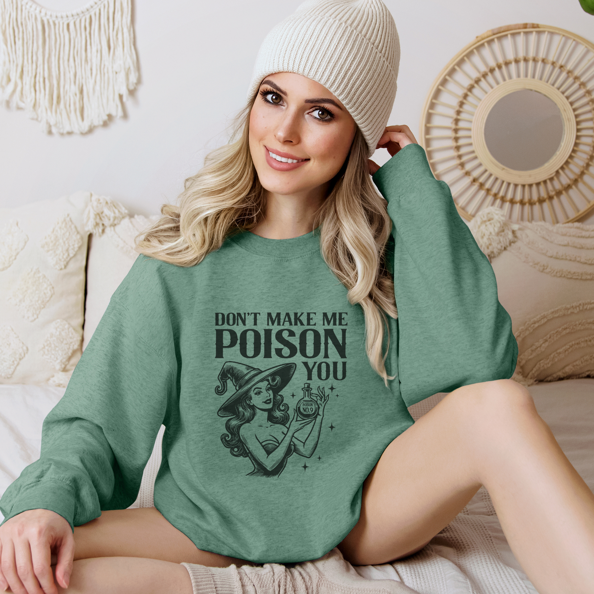 Don't Make Me Poison You Halloween Crewneck Sweatshirt