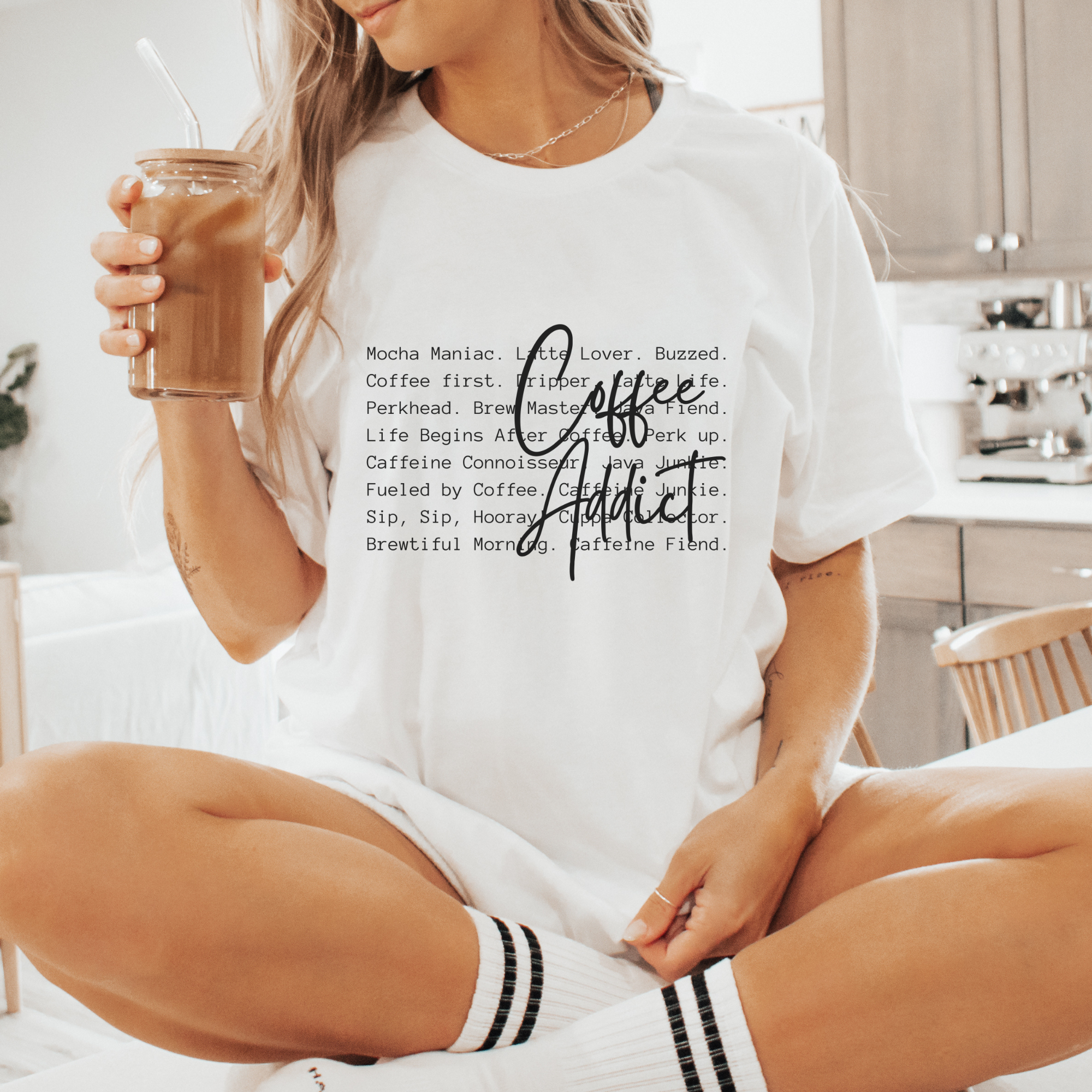 Funny Coffee Addict Definition Graphic T-Shirt