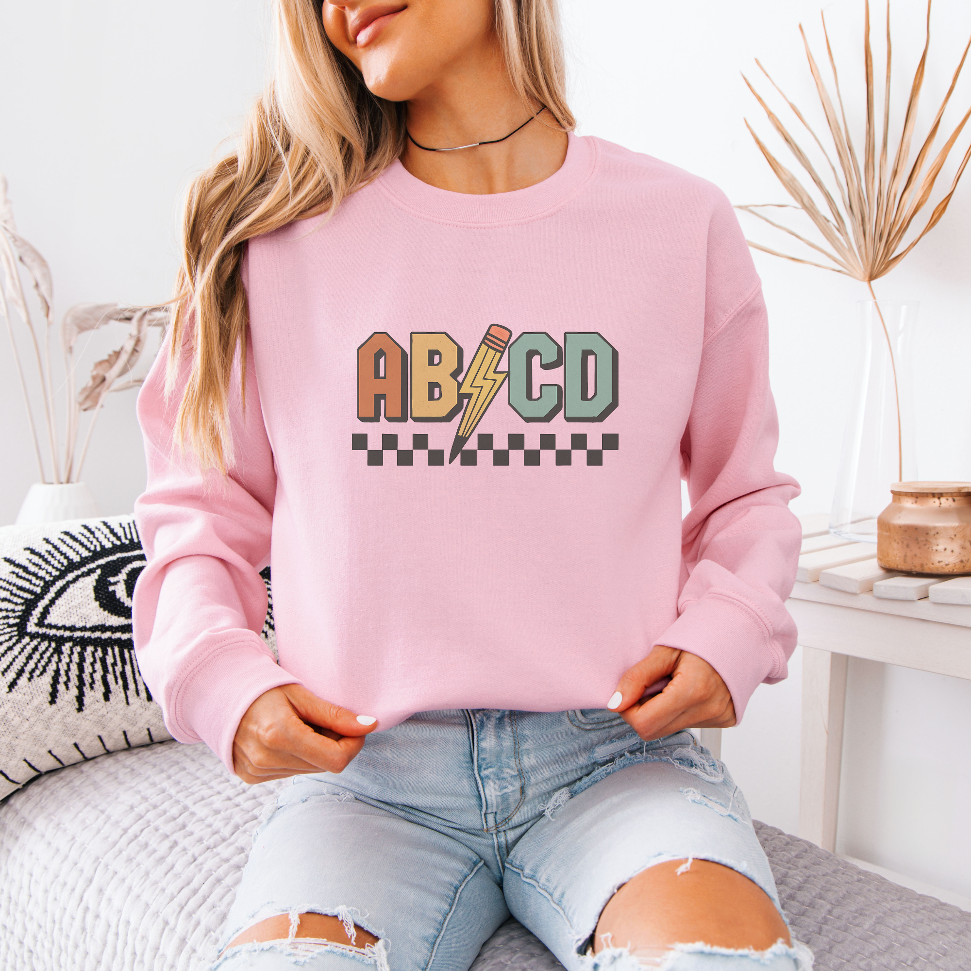 ABCD Teacher Crewneck Sweatshirt