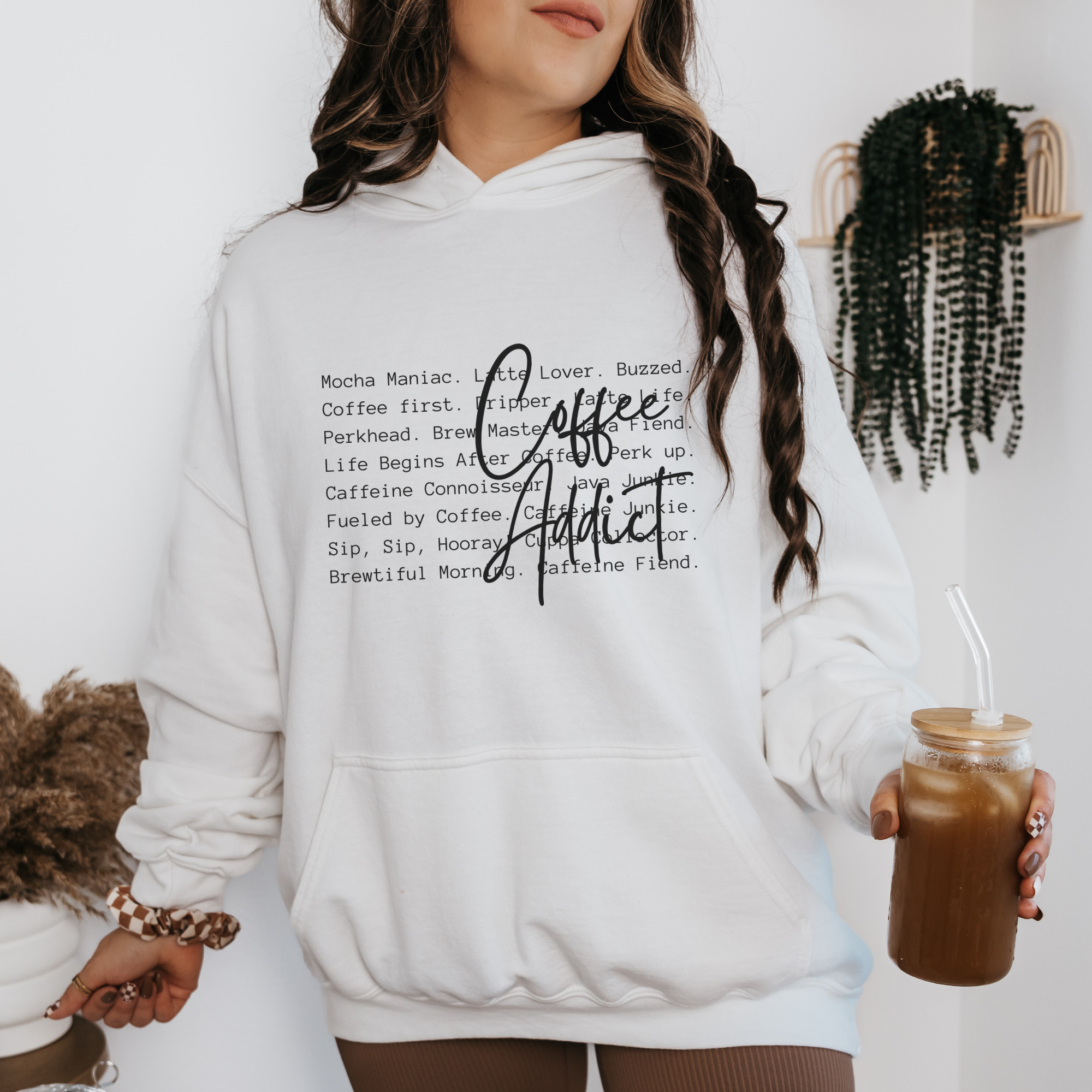 Coffee Addict Definition Funny Graphic Hoodie