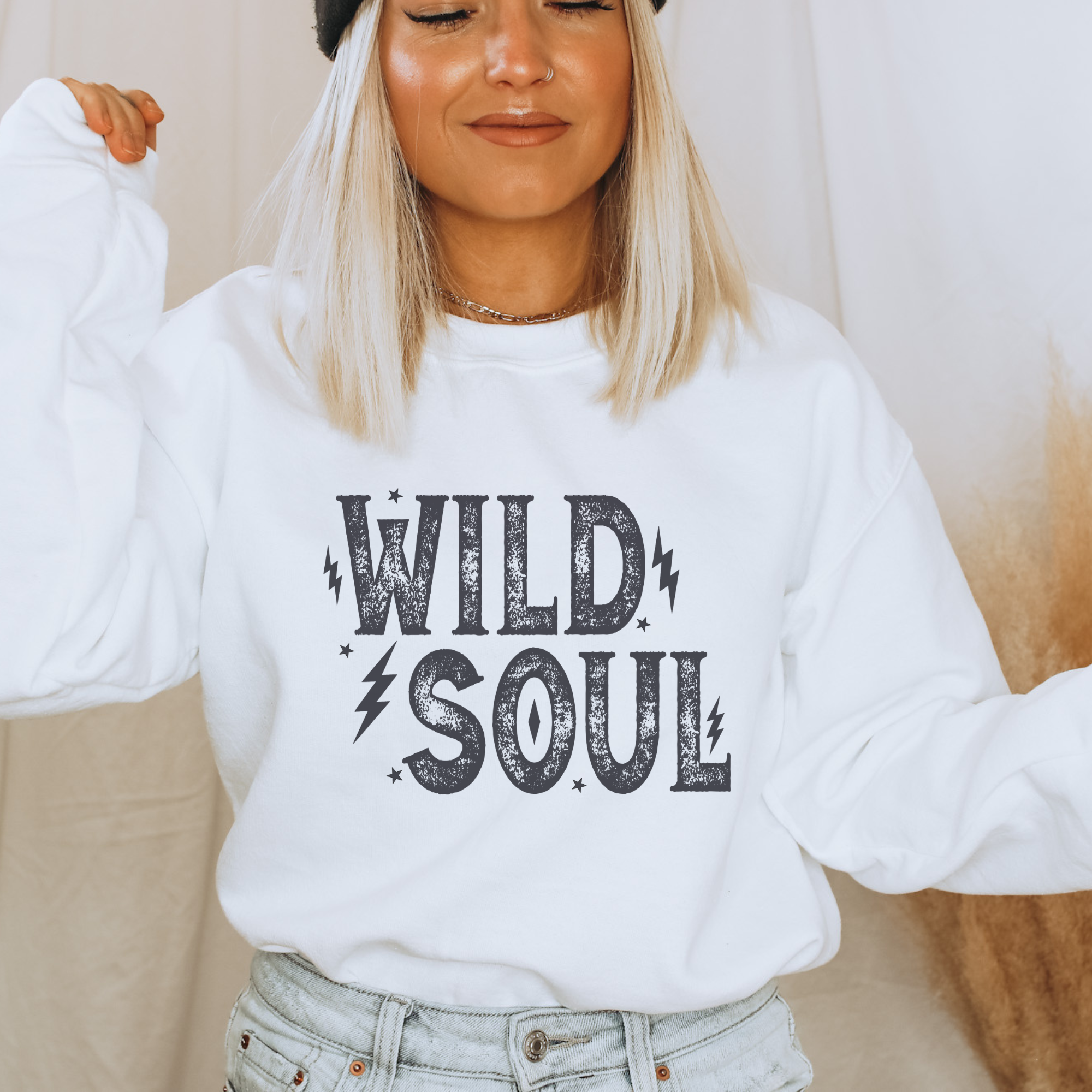 Distressed Wild Soul Western Crewneck Sweatshirt