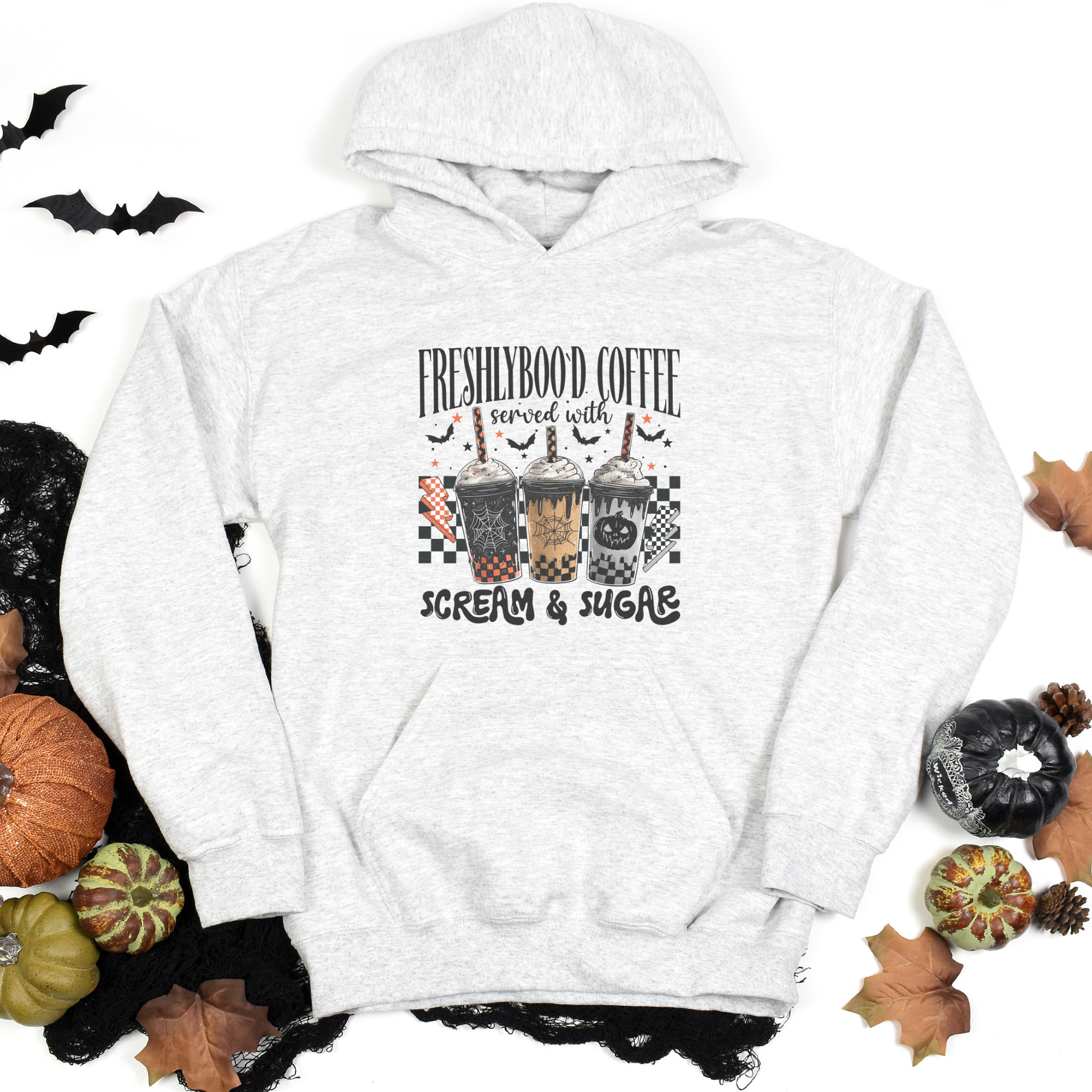 FreshlyBoo'd Coffee Halloween Women's Graphic Hoodie