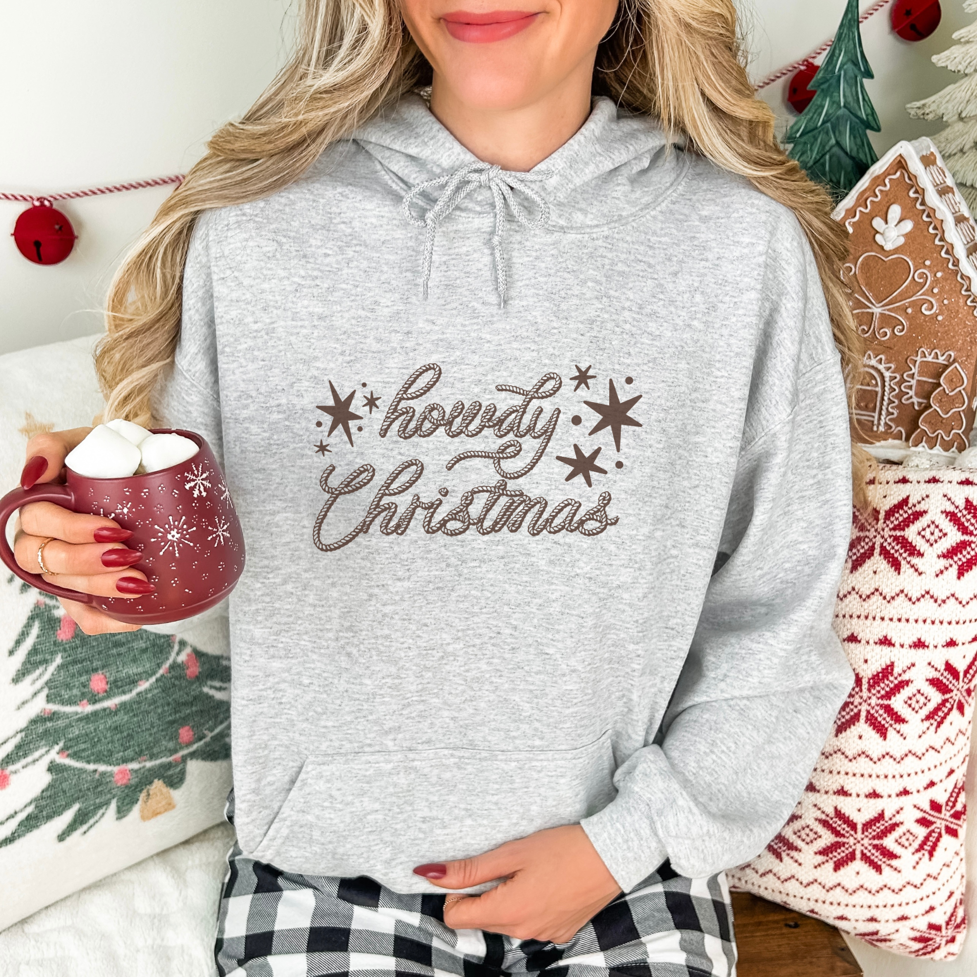 Howdy Christmas Western Women's Graphic Hoodie