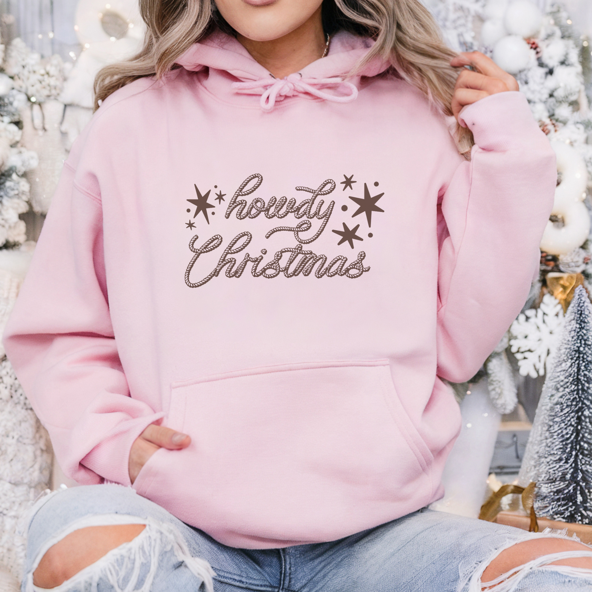 Howdy Christmas Western Women's Graphic Hoodie