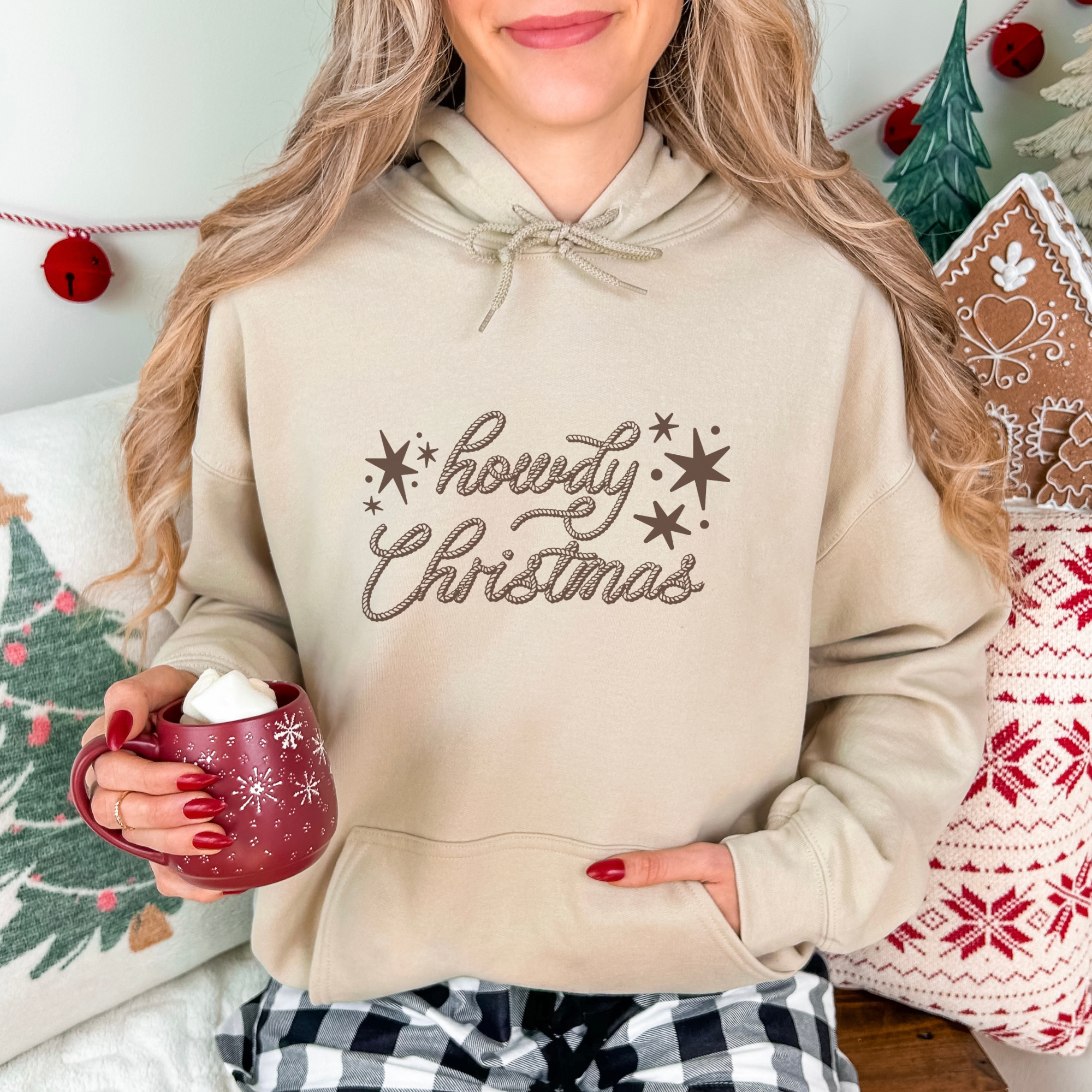Howdy Christmas Western Women's Graphic Hoodie