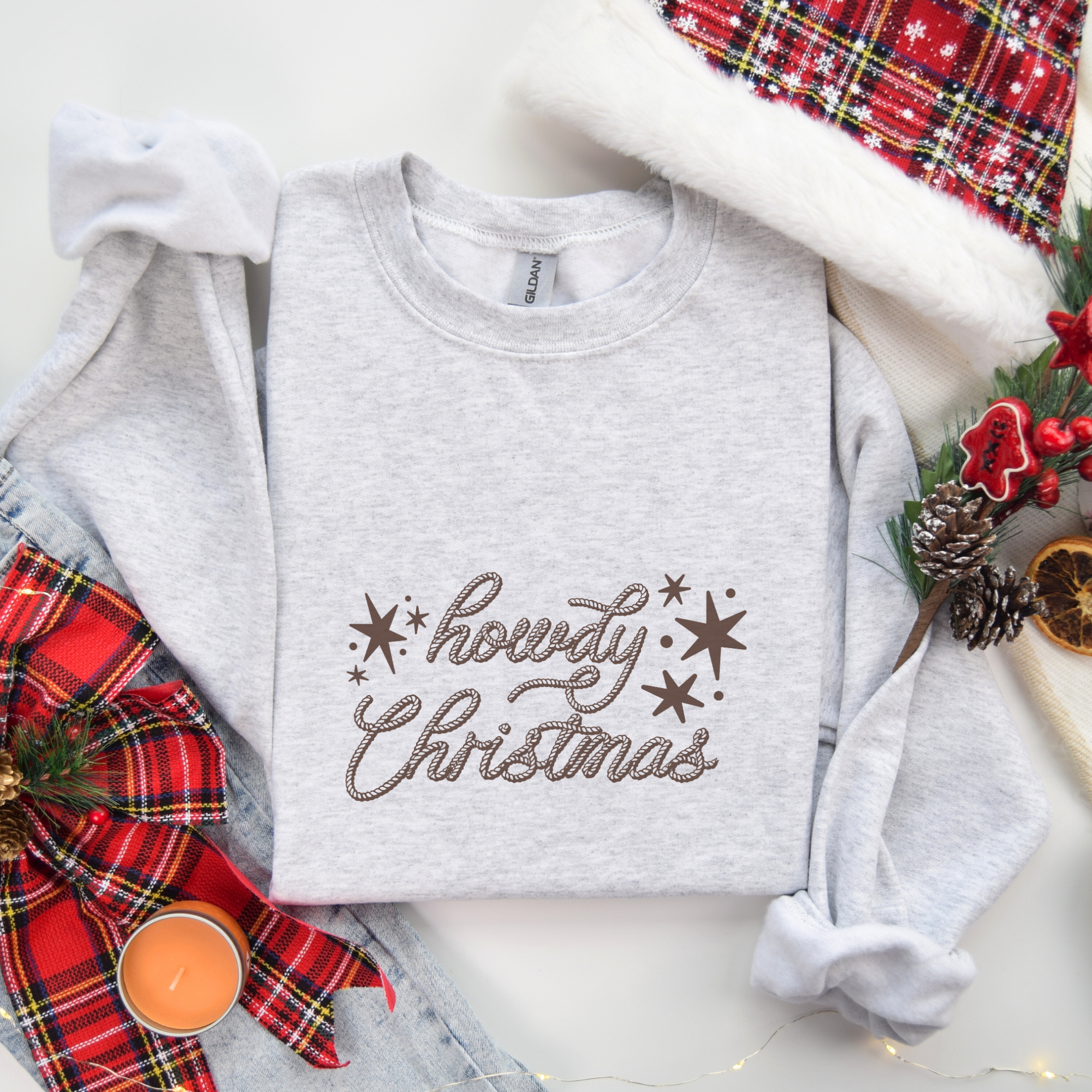 Howdy Christmas Western Women's Graphic Sweatshirt