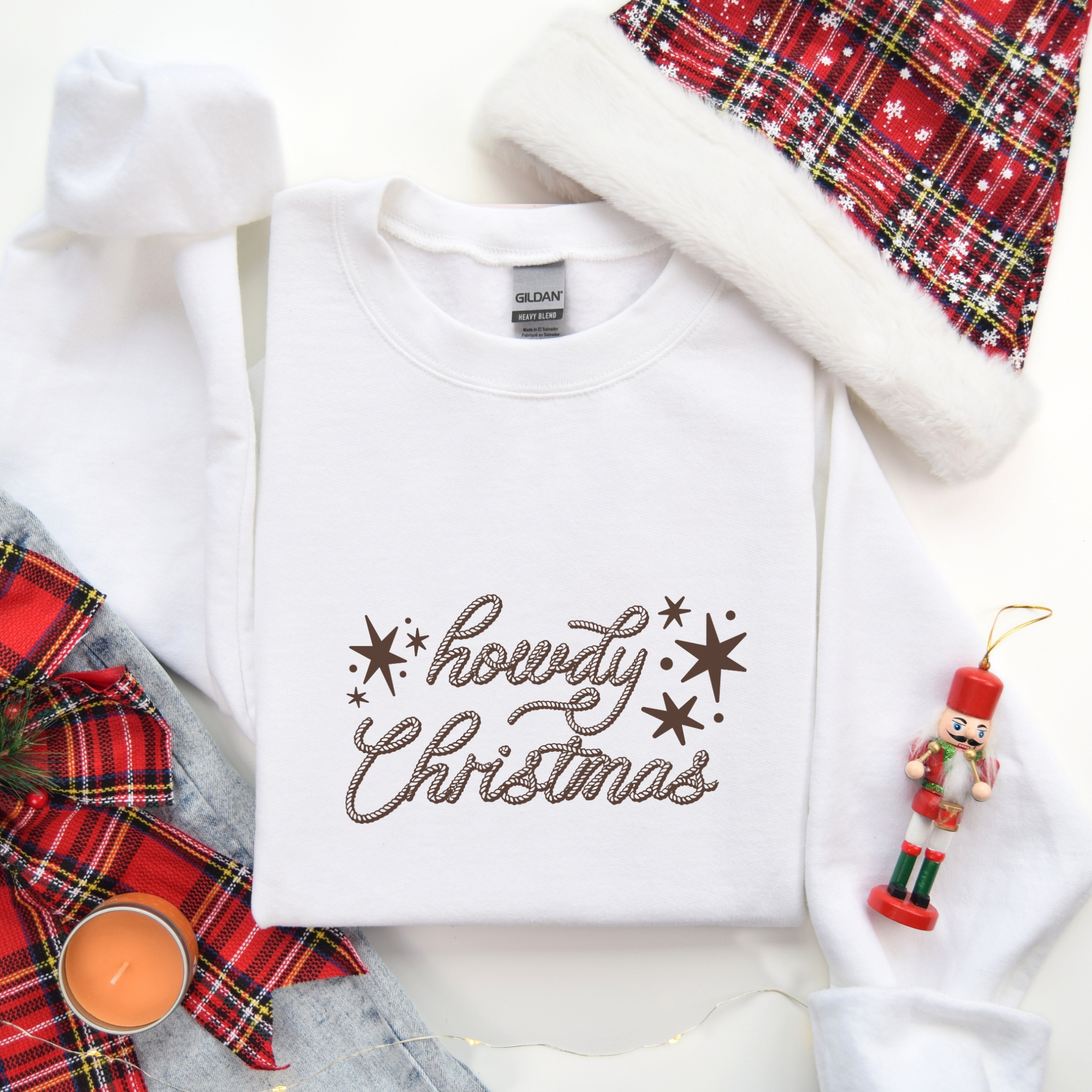 Howdy Christmas Western Women's Graphic Sweatshirt