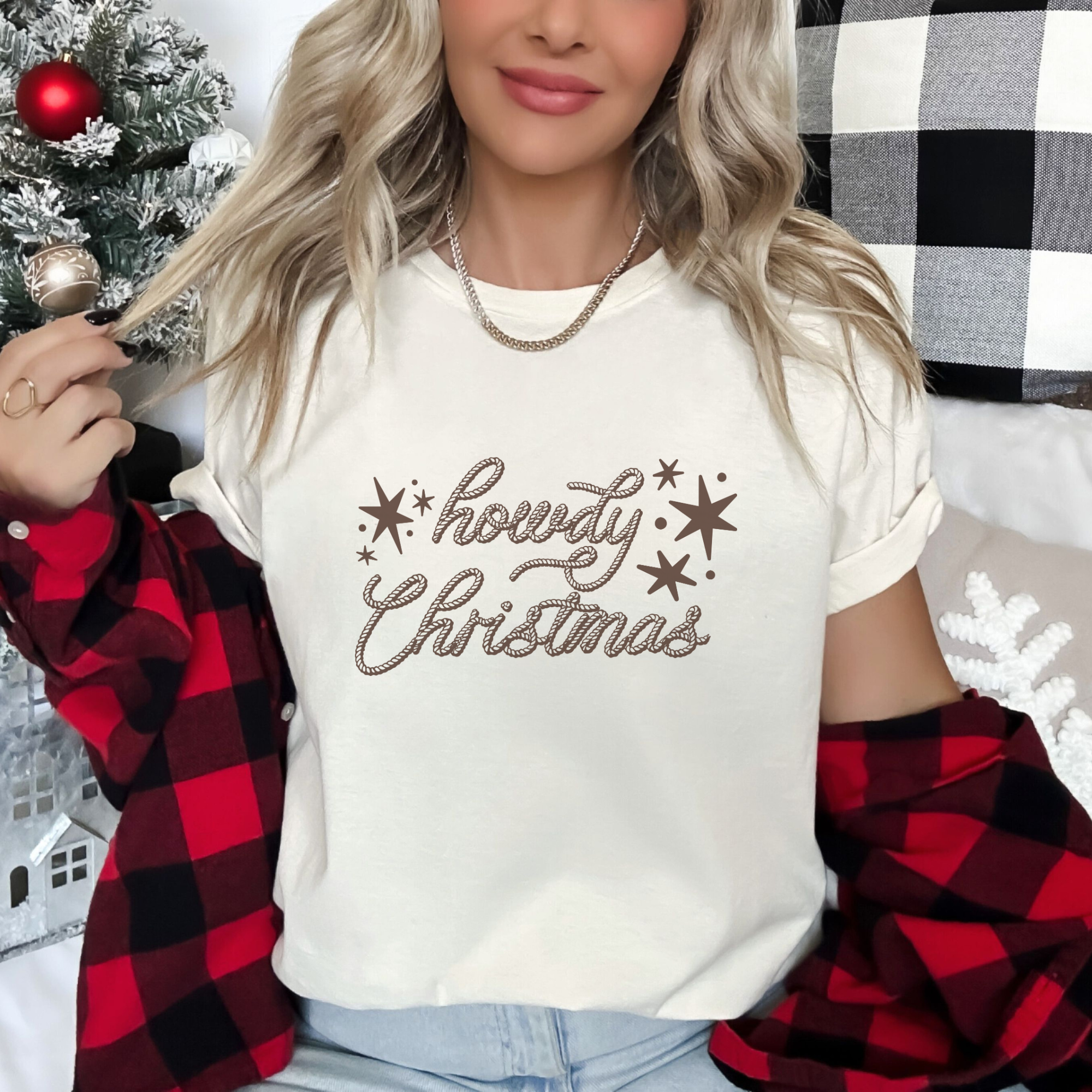 Howdy Christmas Western Women's Graphic T-Shirt