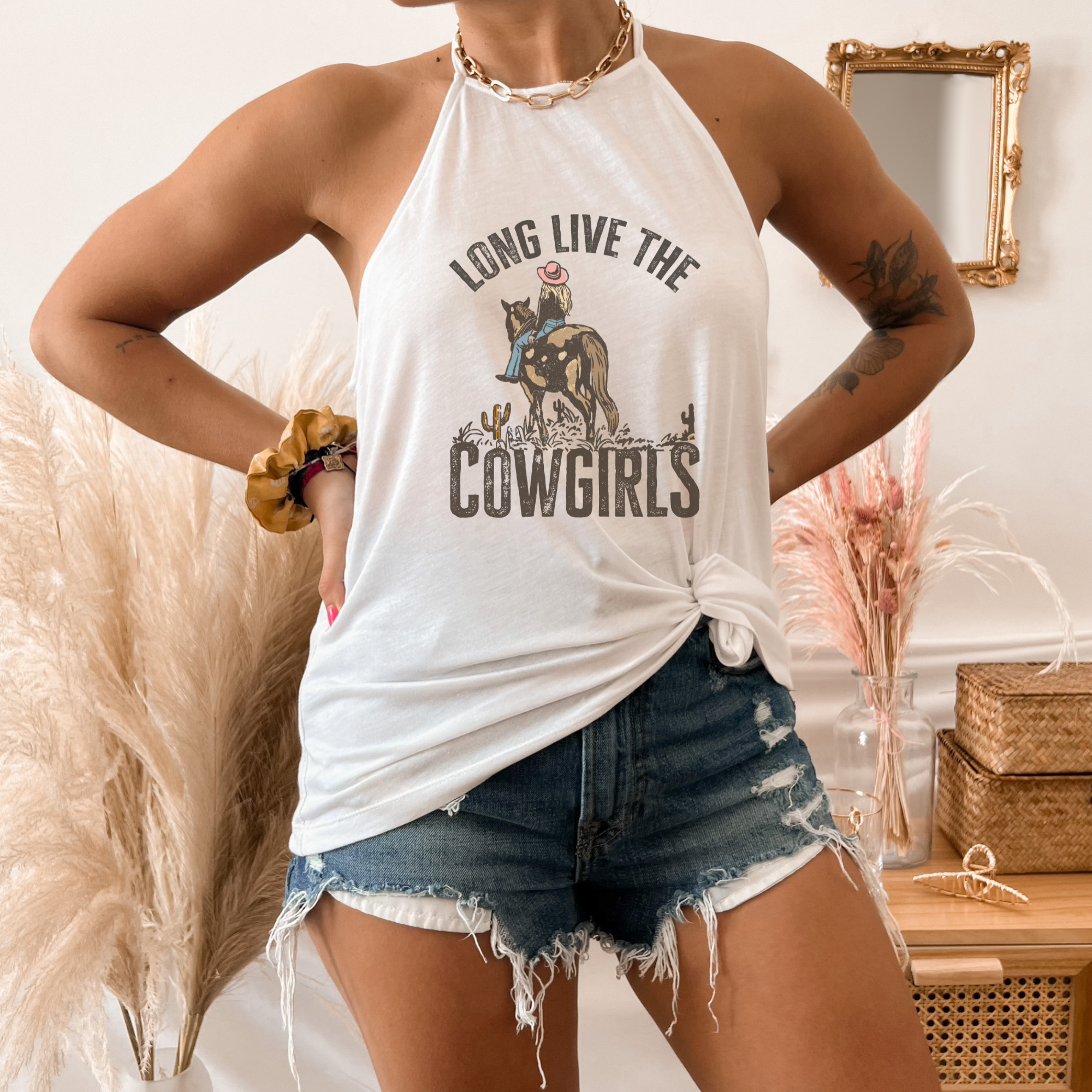 Long Live Cowgirls Bella Canvas Flowy Tank Top