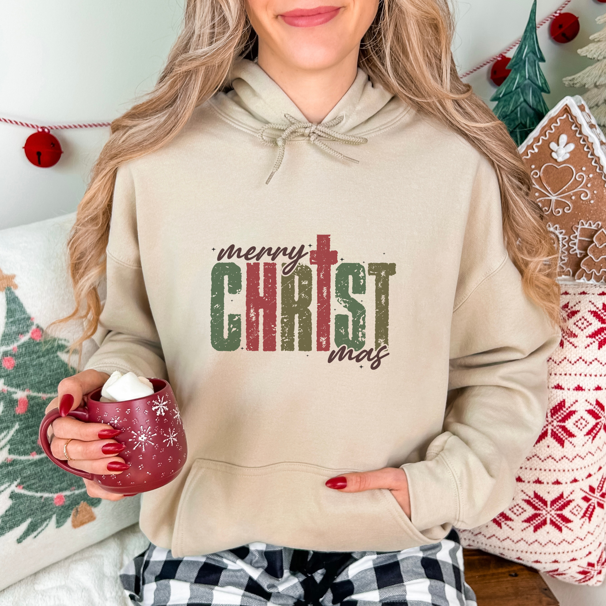 Merry Christ Christmas Women's Graphic Hoodie