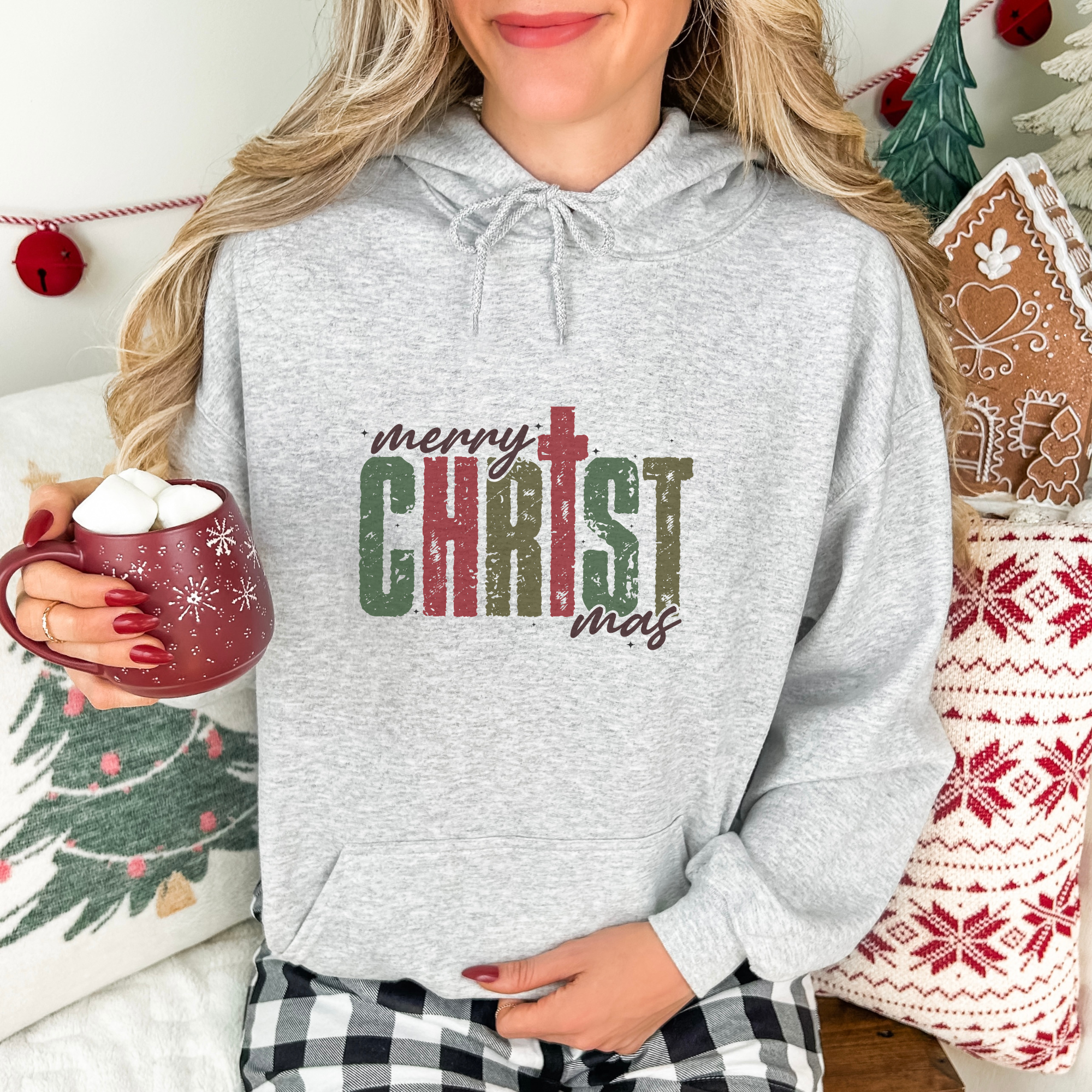 Merry Christ Christmas Women's Graphic Hoodie