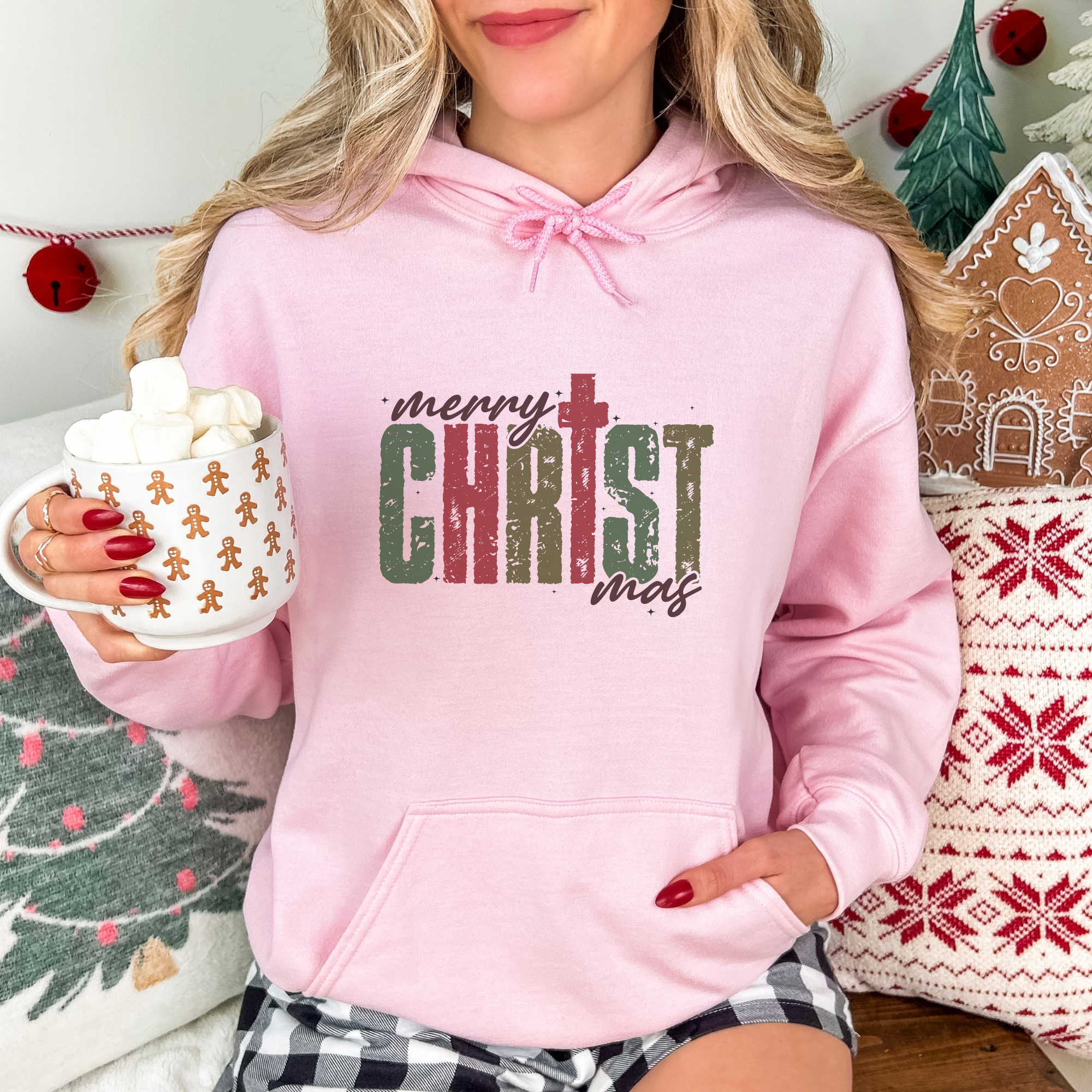 Merry Christ Christmas Women's Graphic Hoodie