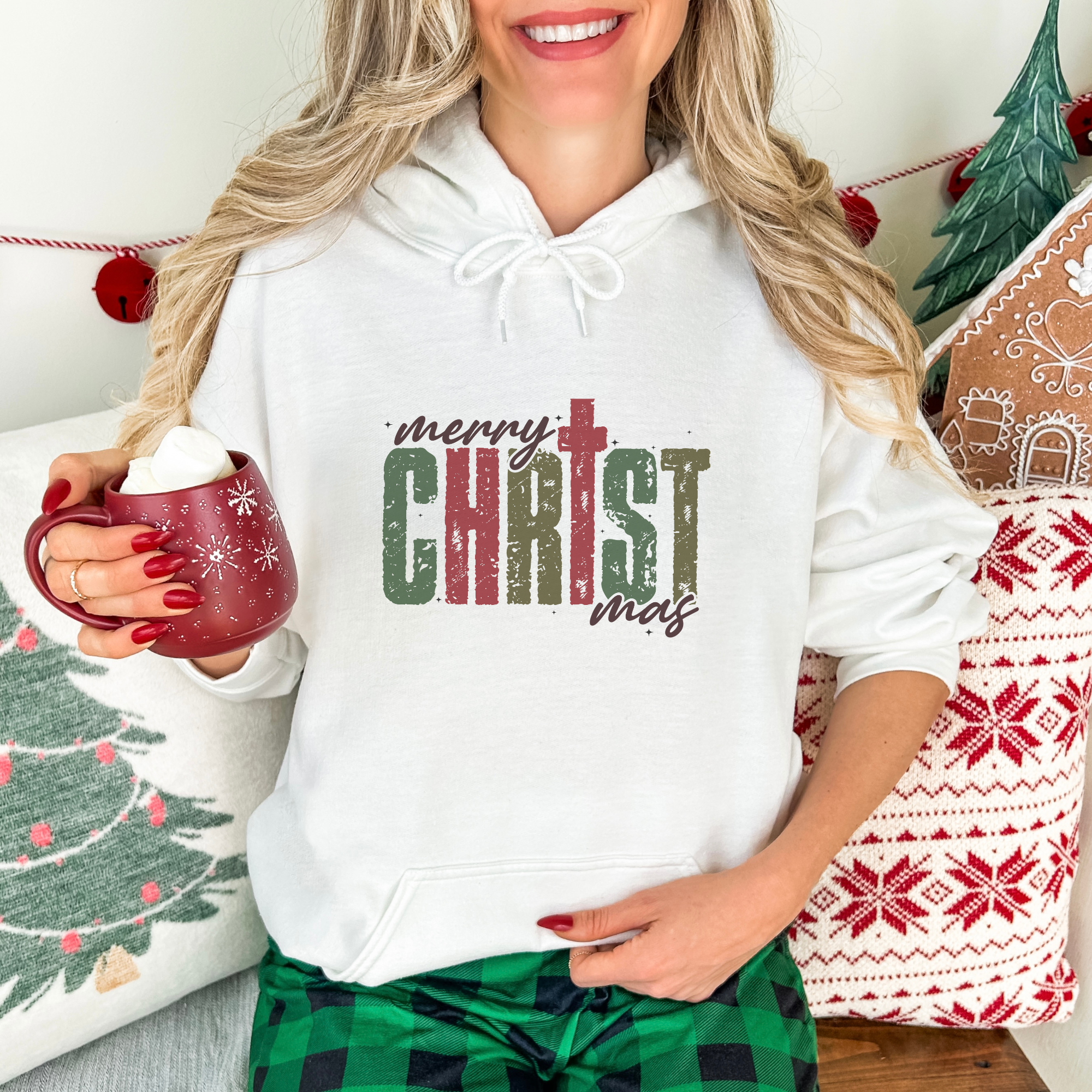 Merry Christ Christmas Women's Graphic Hoodie