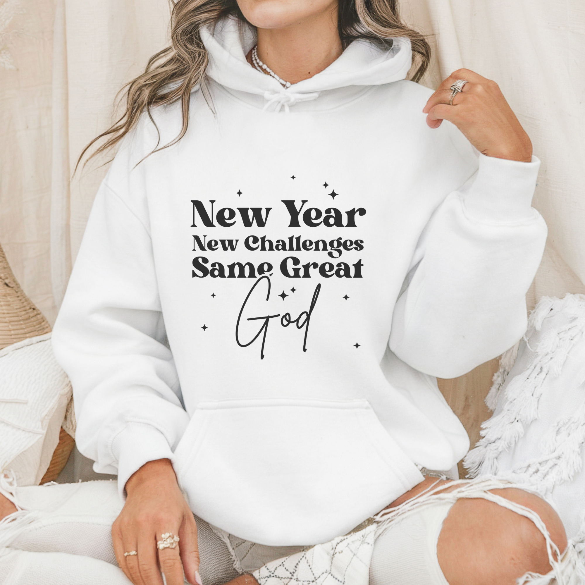 New Year New Challenges Inspirational Women's Hoodie