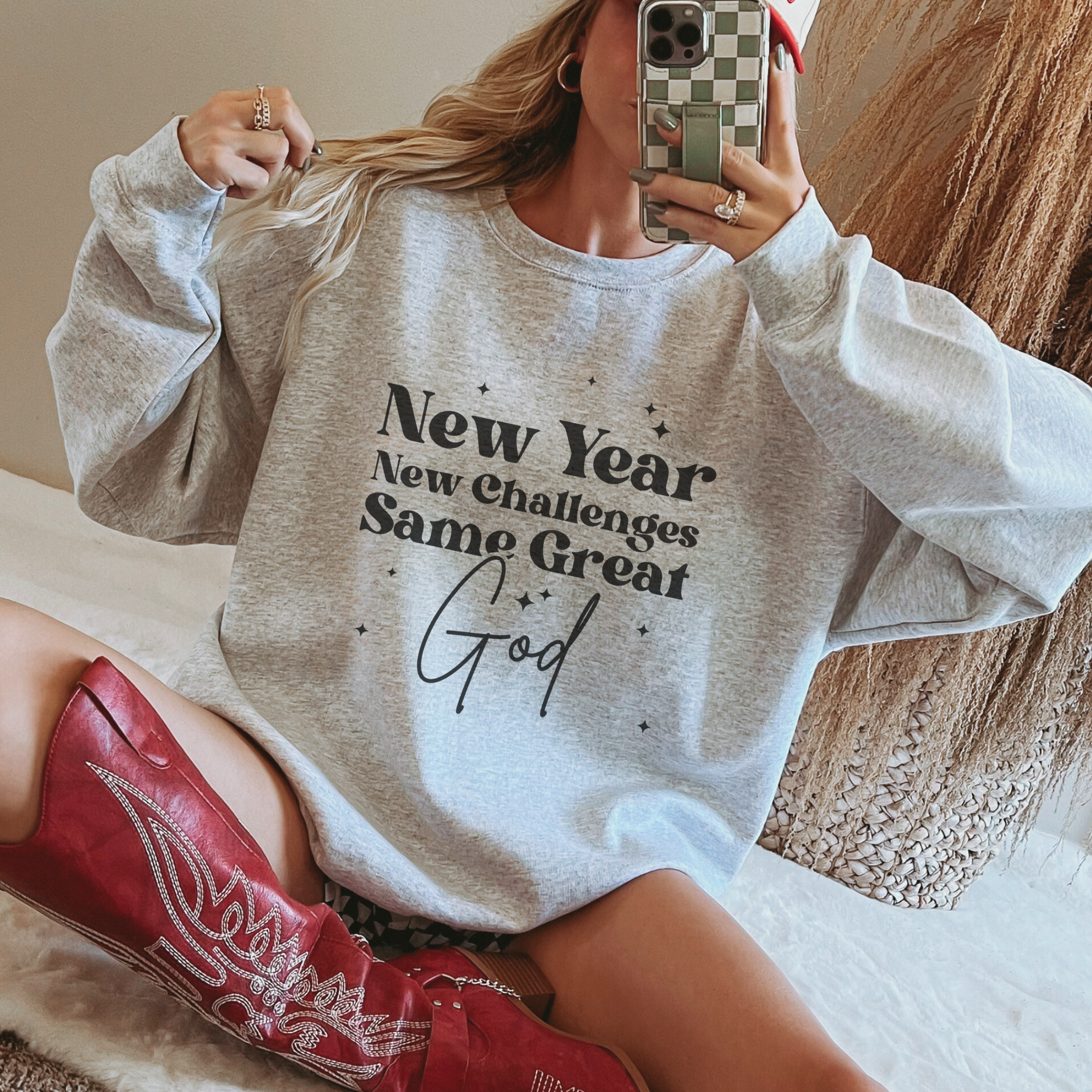 New Year New Challenges Inspirational Women's Sweatshirt