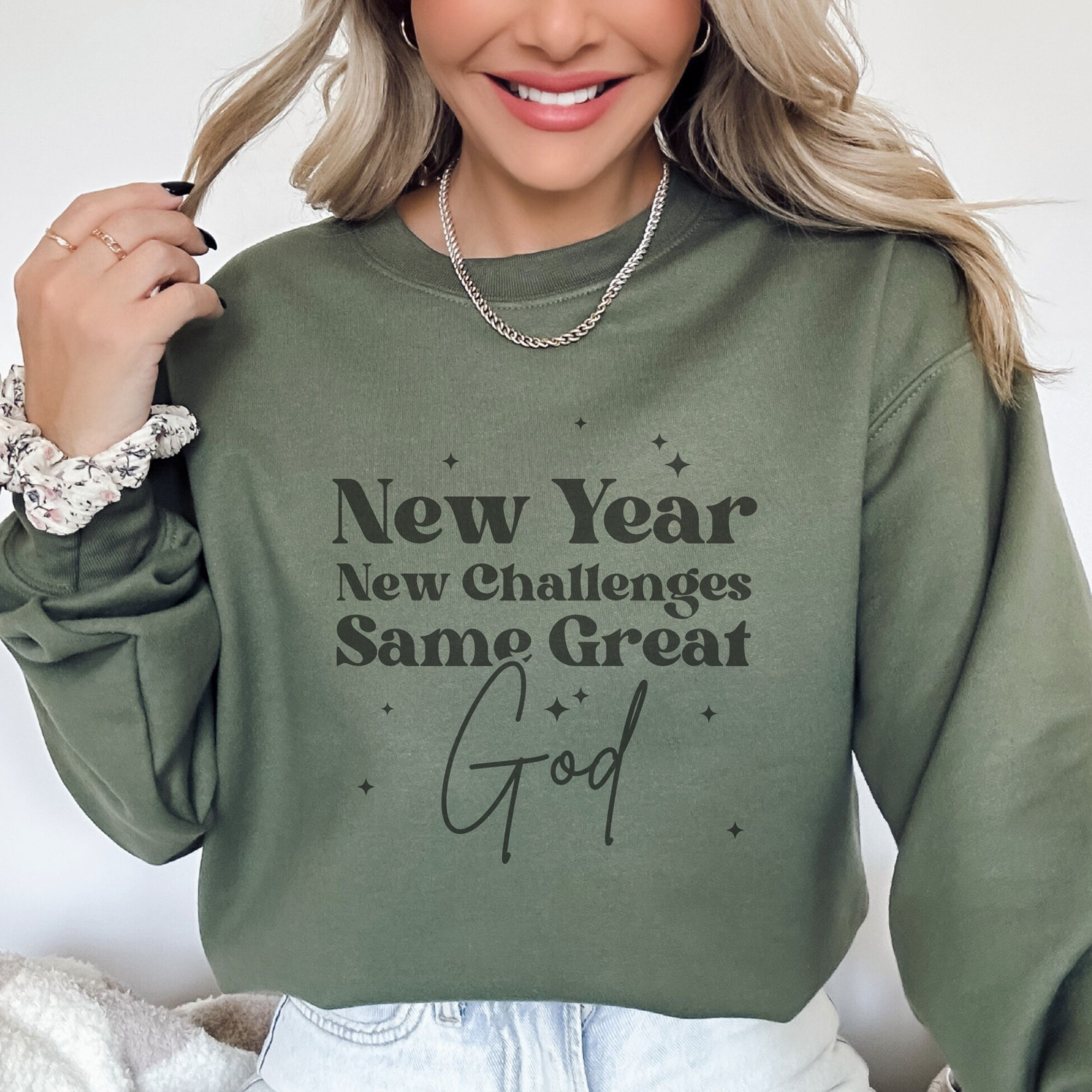 New Year New Challenges Inspirational Women's Sweatshirt